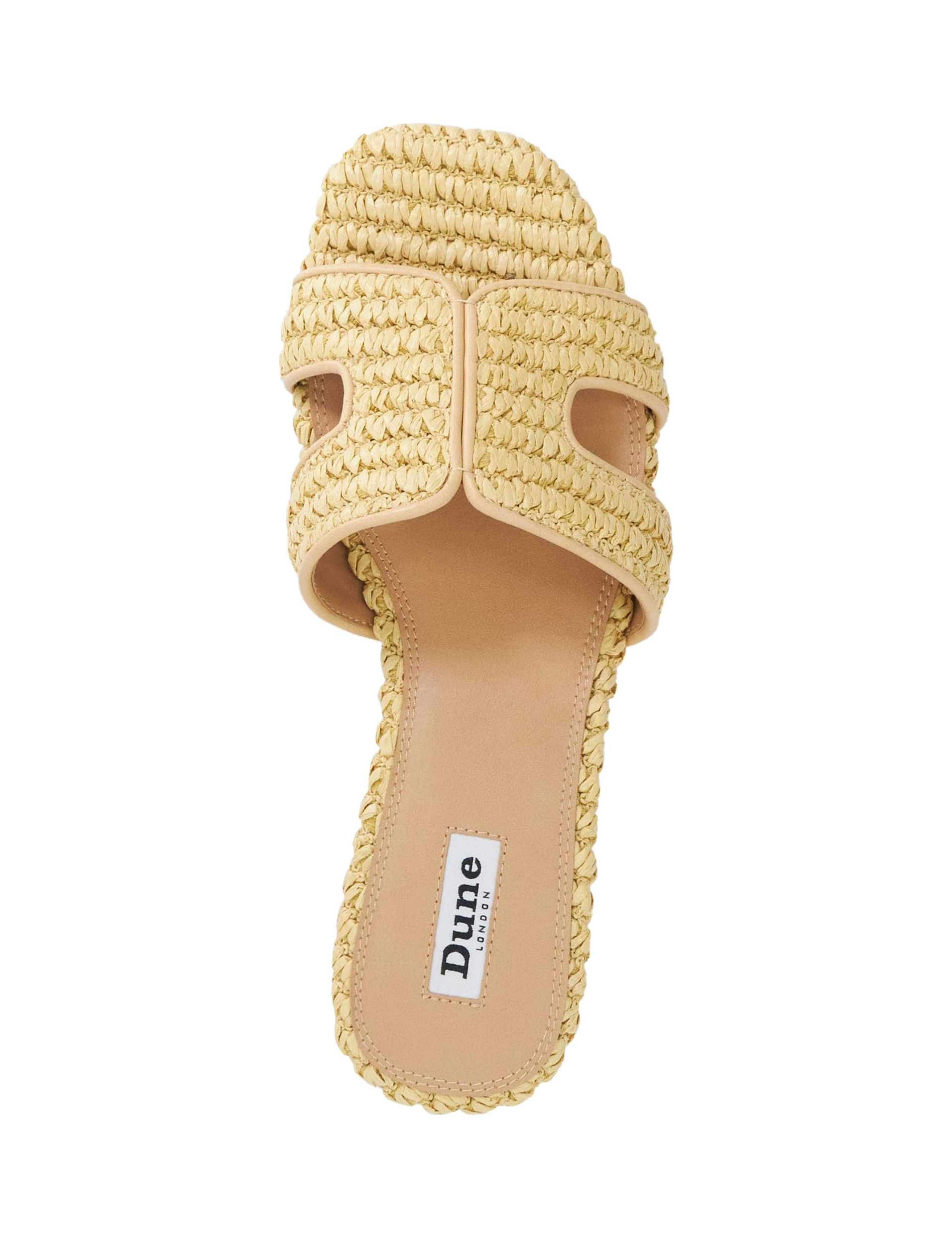 Raffia Block Heel Sliders 3 of 5