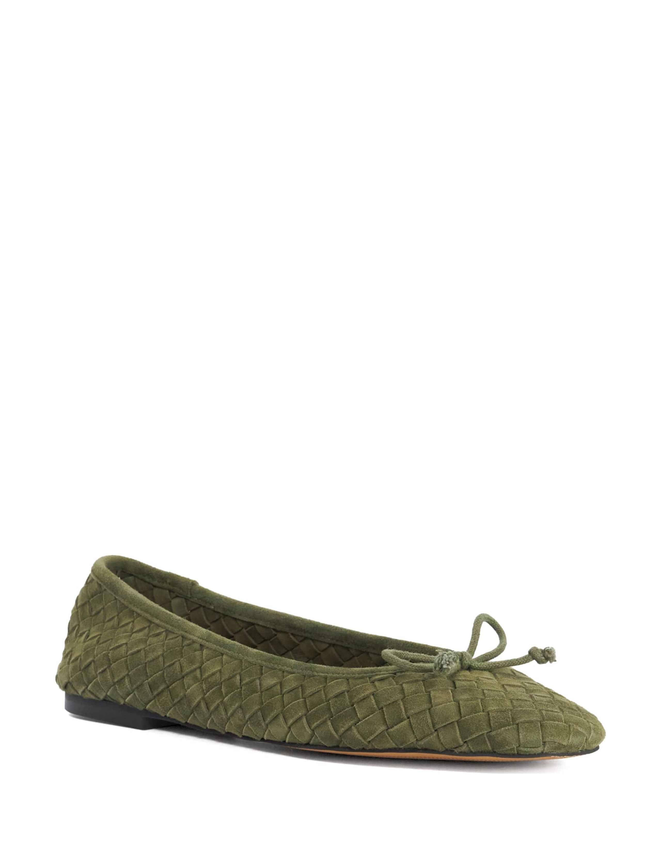 Suede Woven Slip On Flat Ballet Pumps 3 of 5