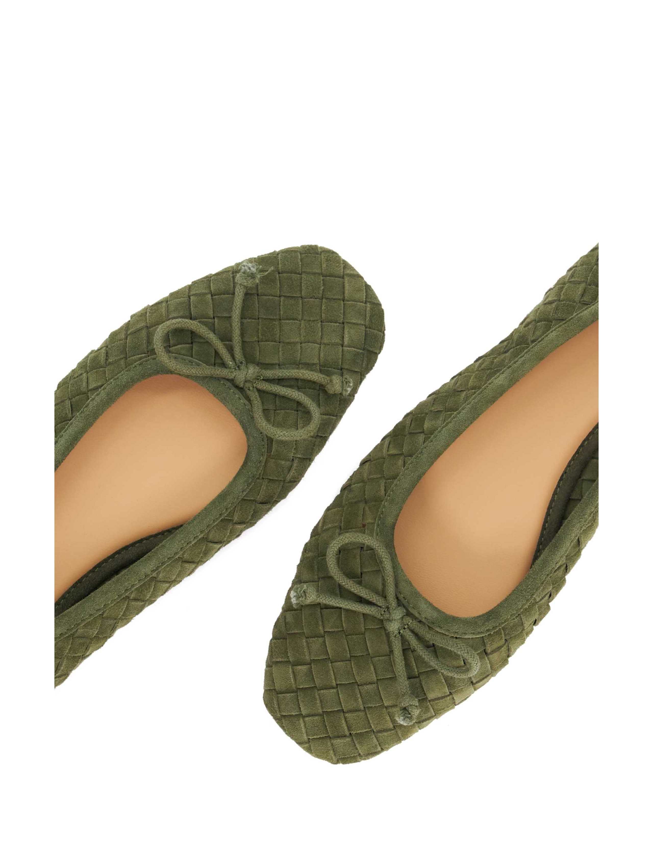 Suede Woven Slip On Flat Ballet Pumps 4 of 5
