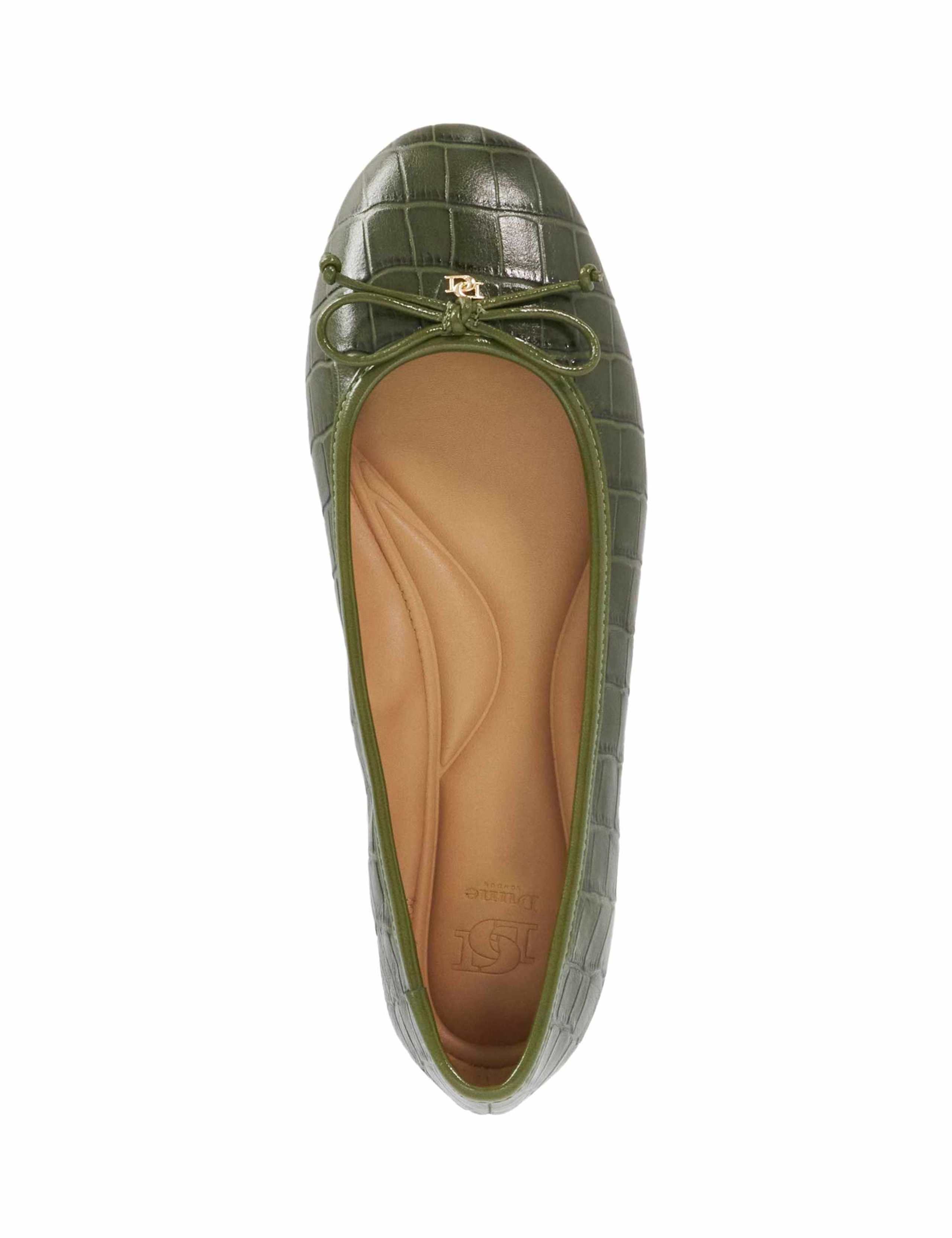 Leather Croc Ballet Pumps 2 of 5