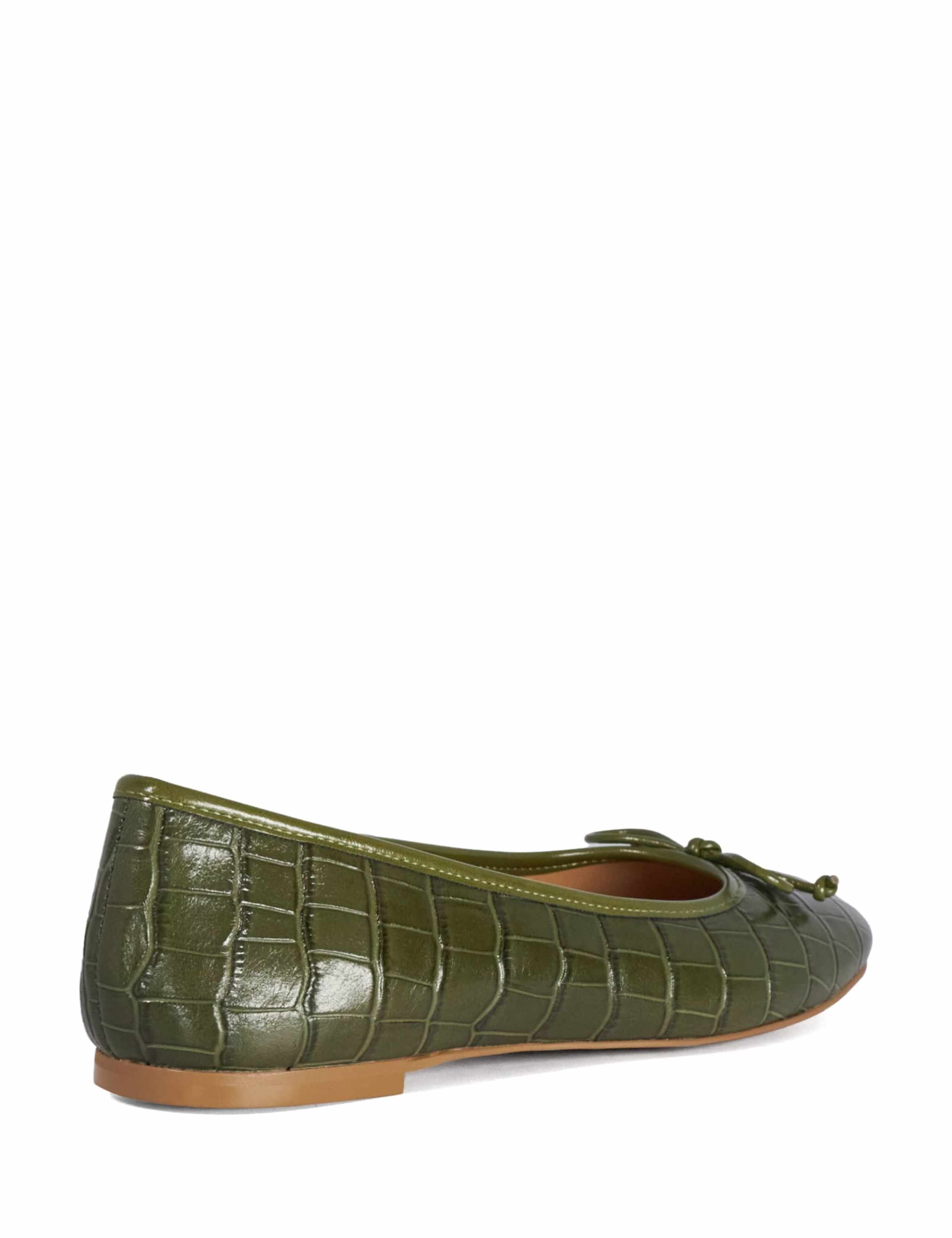 Leather Croc Ballet Pumps 5 of 5