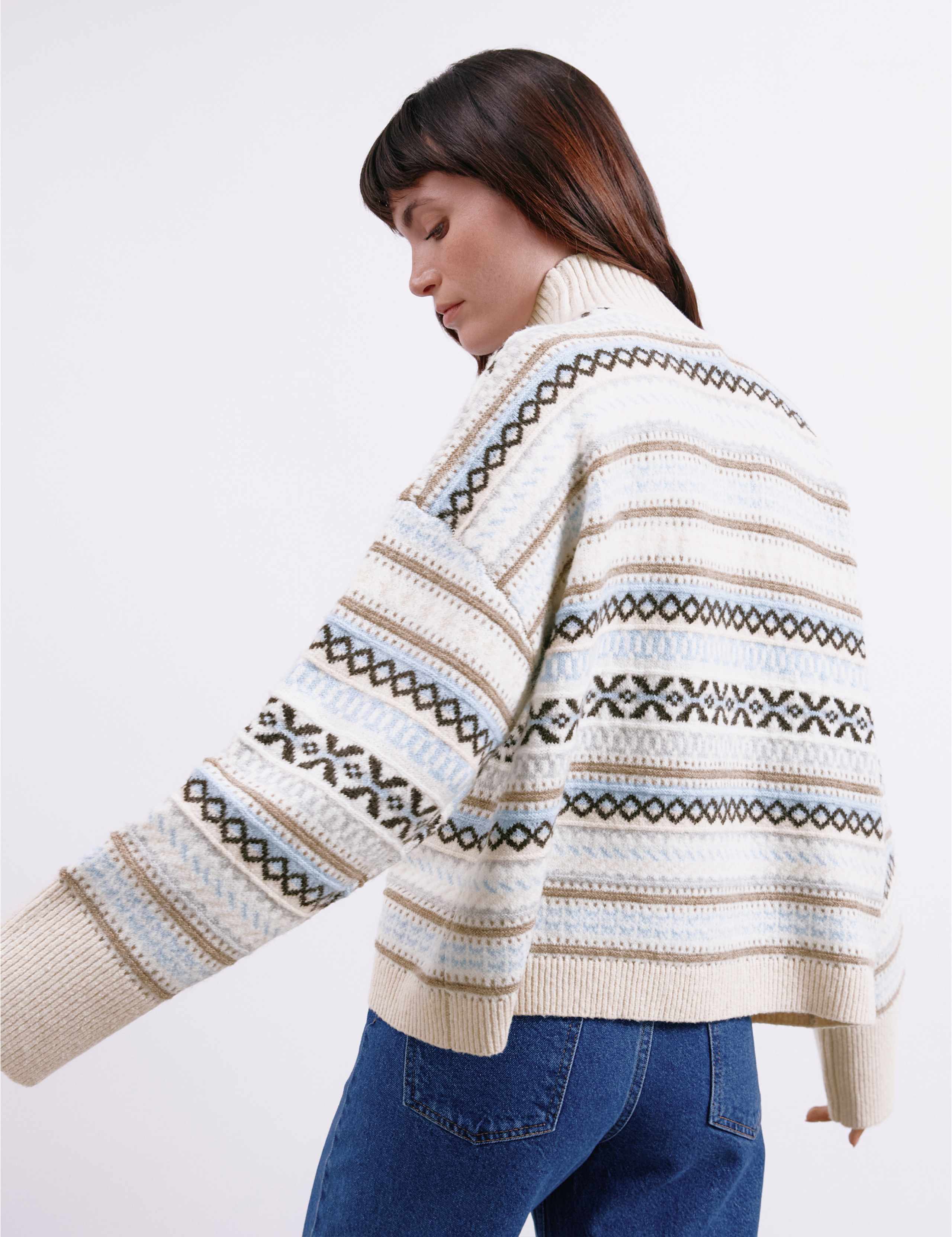 Fair Isle Turtle Neck Jumper with Wool 4 of 5