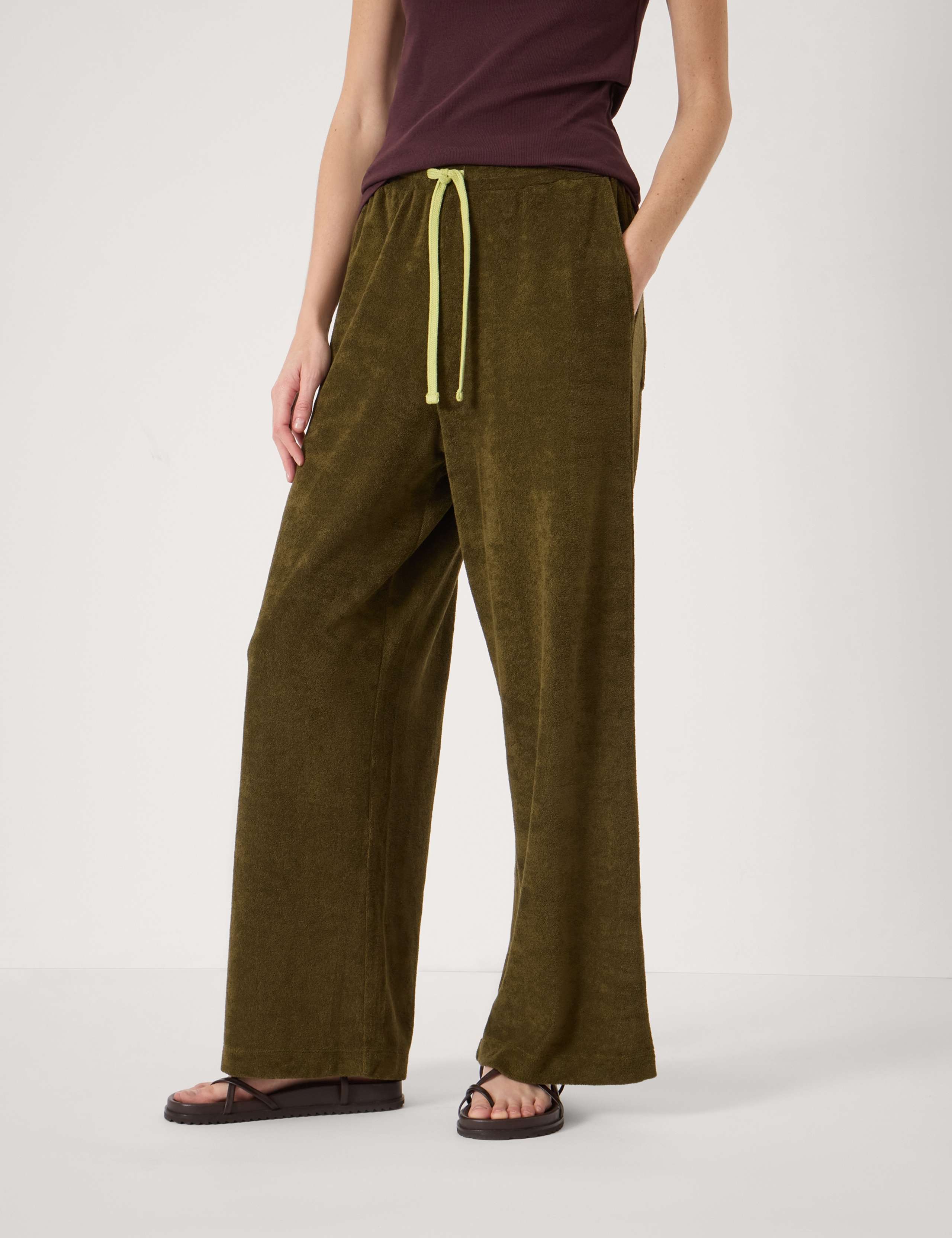 Cotton Rich Towelling Side Stripe Joggers 3 of 4