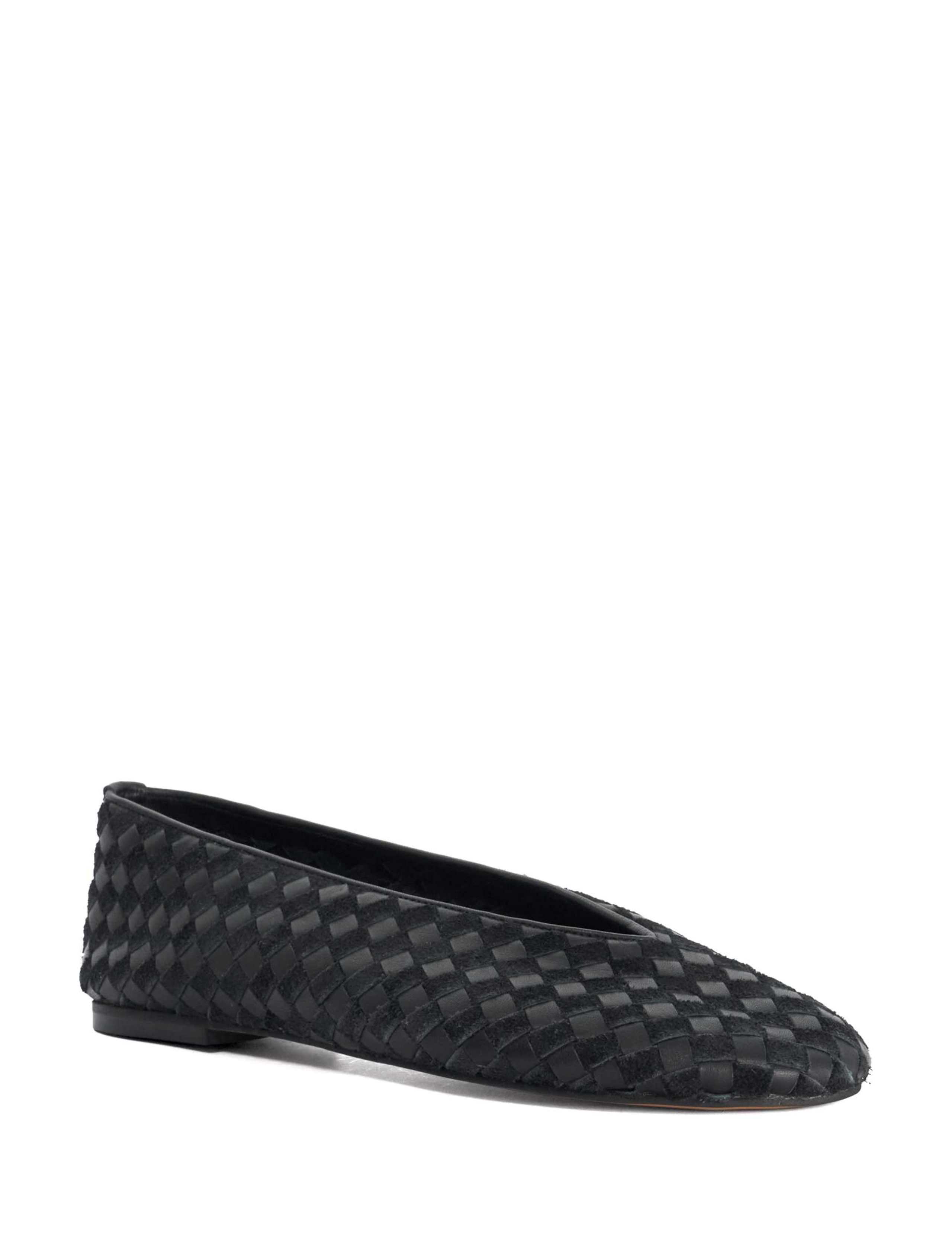 Leather Woven Ballet Pumps 3 of 5