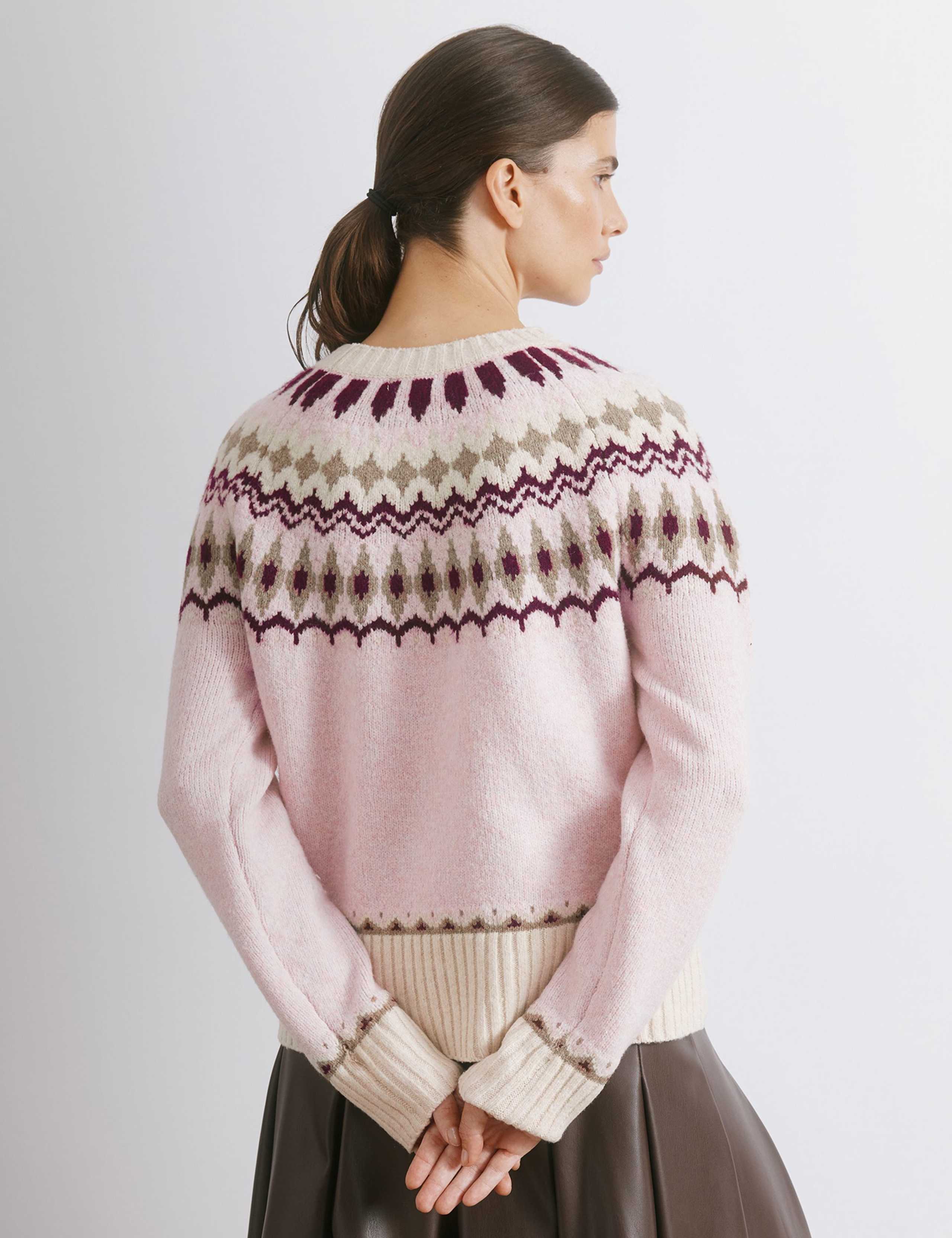 Fairisle Crew Neck Jumper with Wool 3 of 4