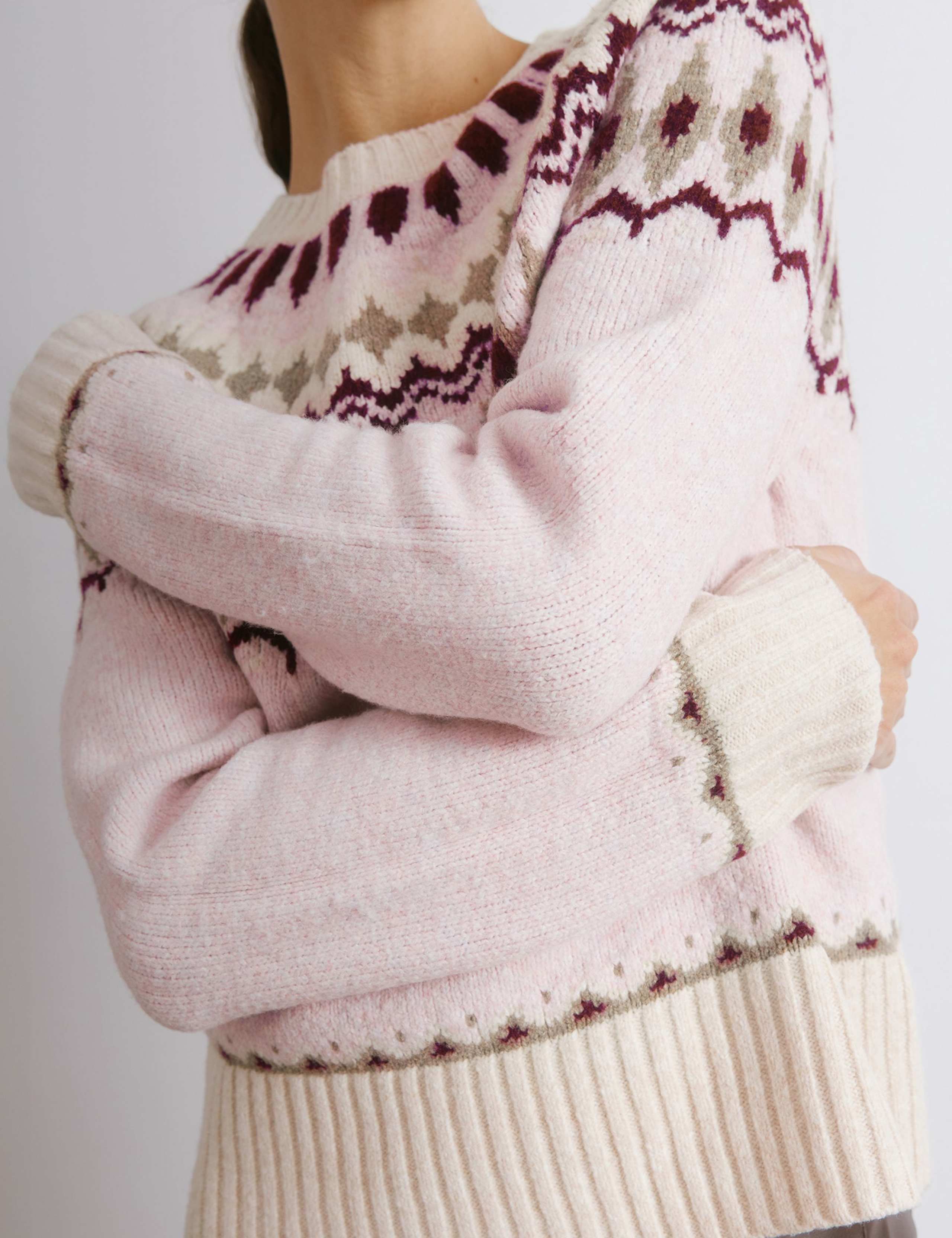 Fairisle Crew Neck Jumper with Wool 4 of 4