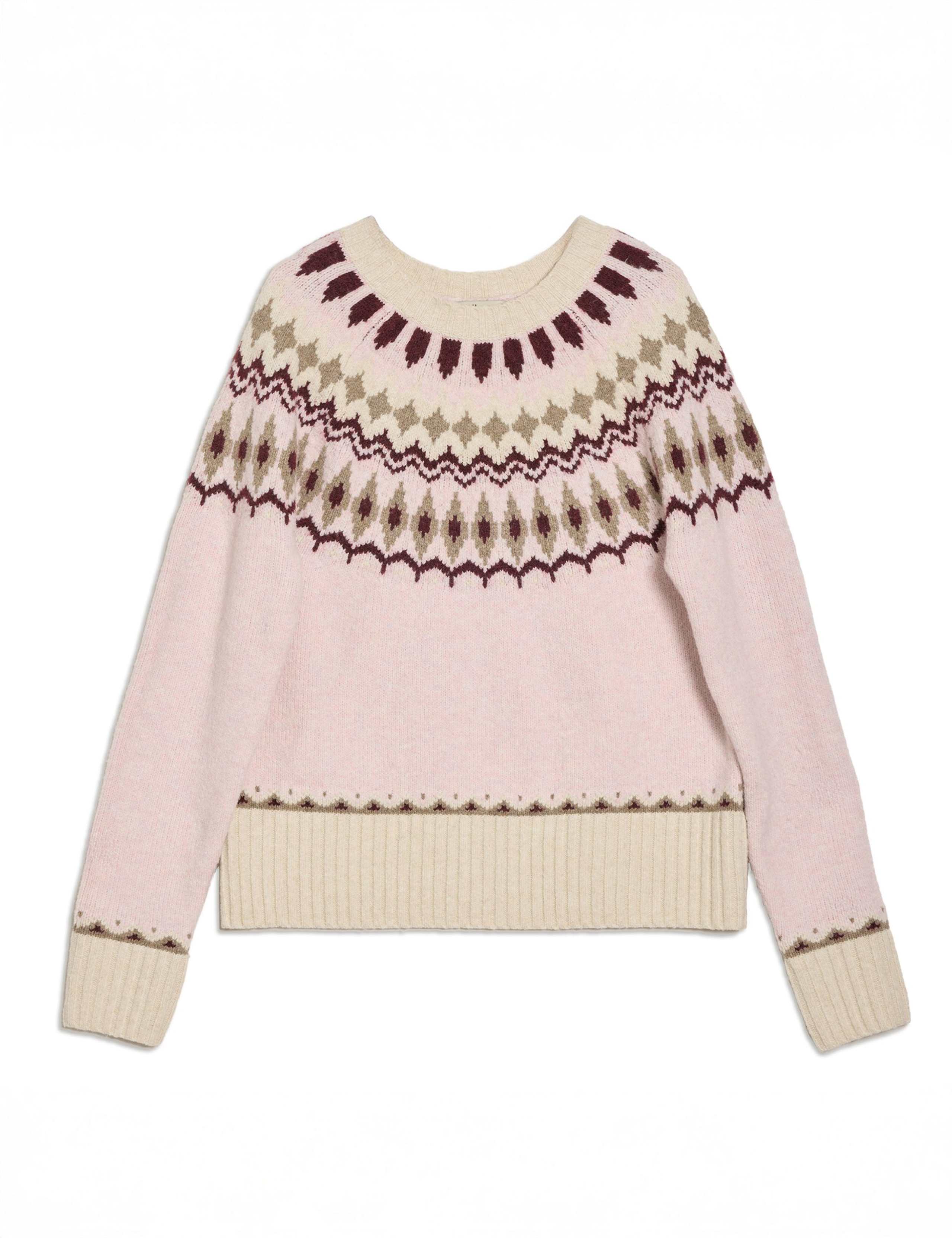 Fairisle Crew Neck Jumper with Wool 2 of 4