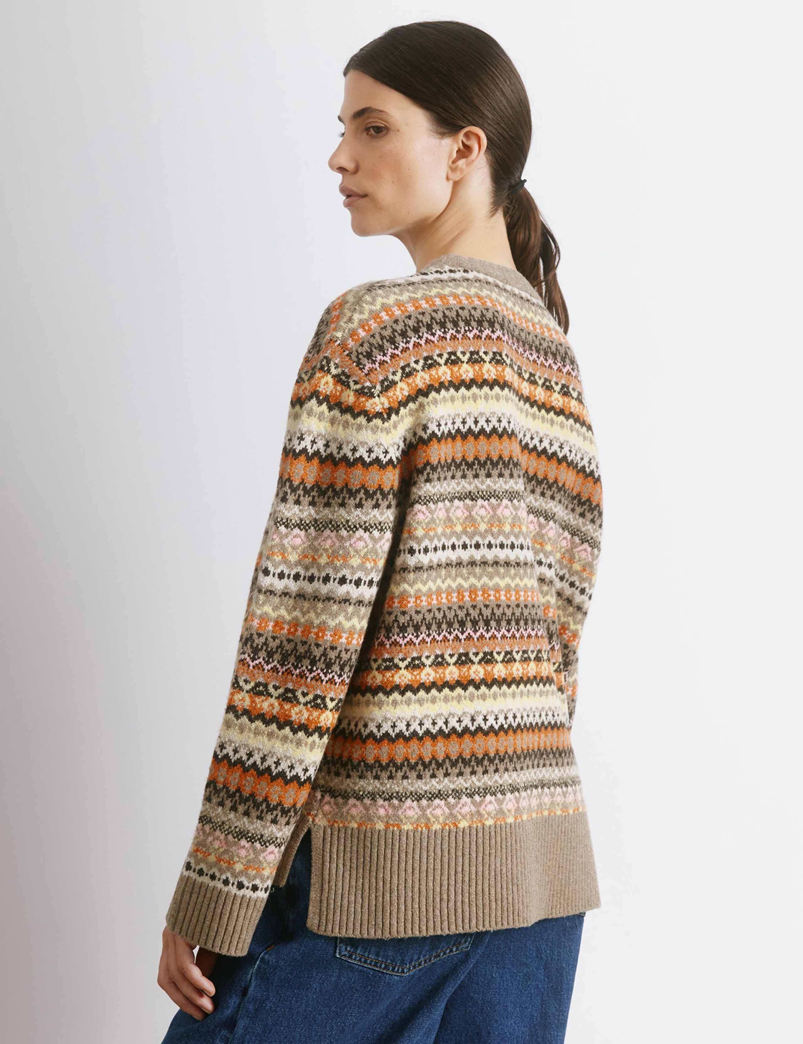 Fairisle Crew Neck Jumper with Wool 3 of 4