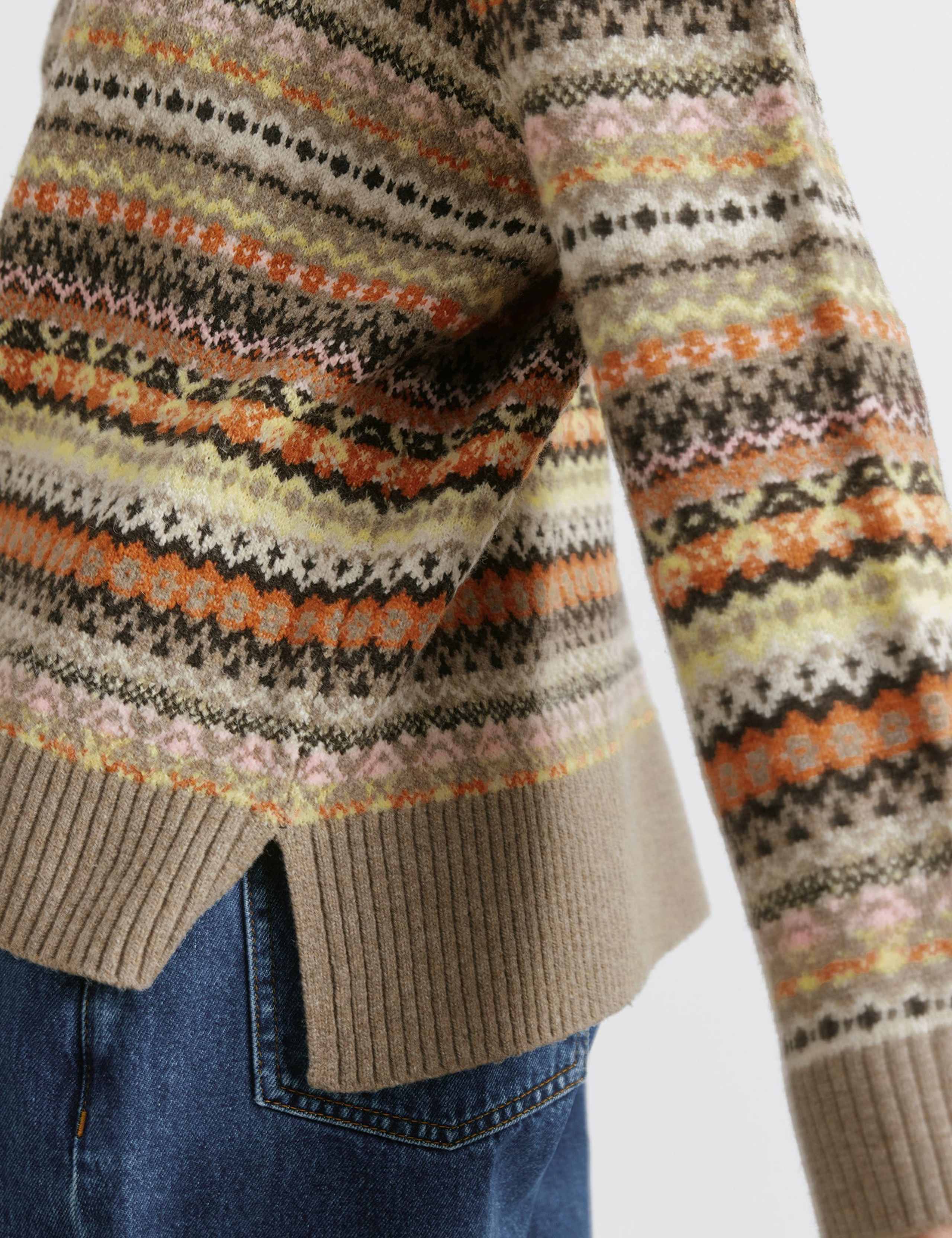 Fairisle Crew Neck Jumper with Wool 4 of 4
