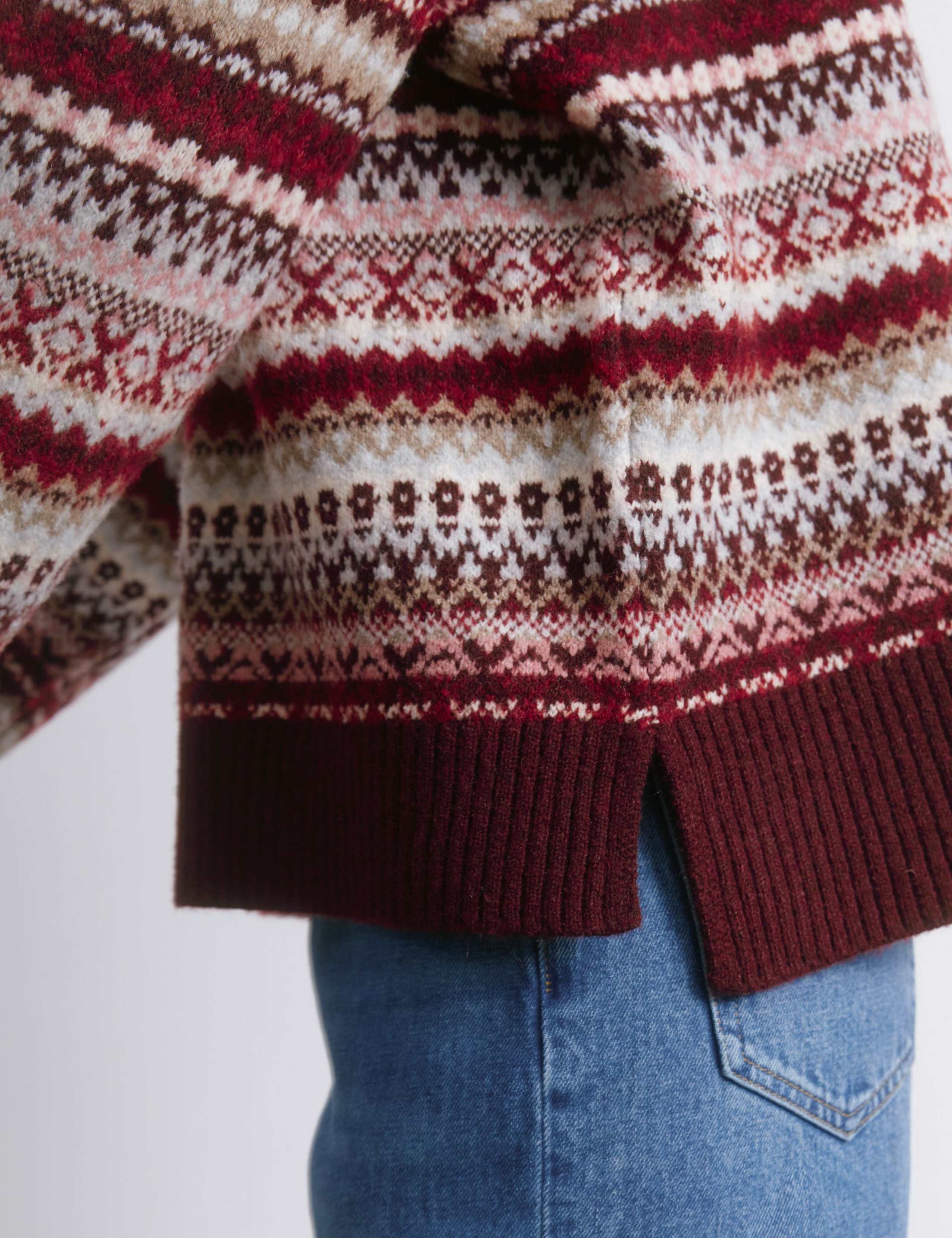 Fairisle Crew Neck Jumper with Wool 4 of 4