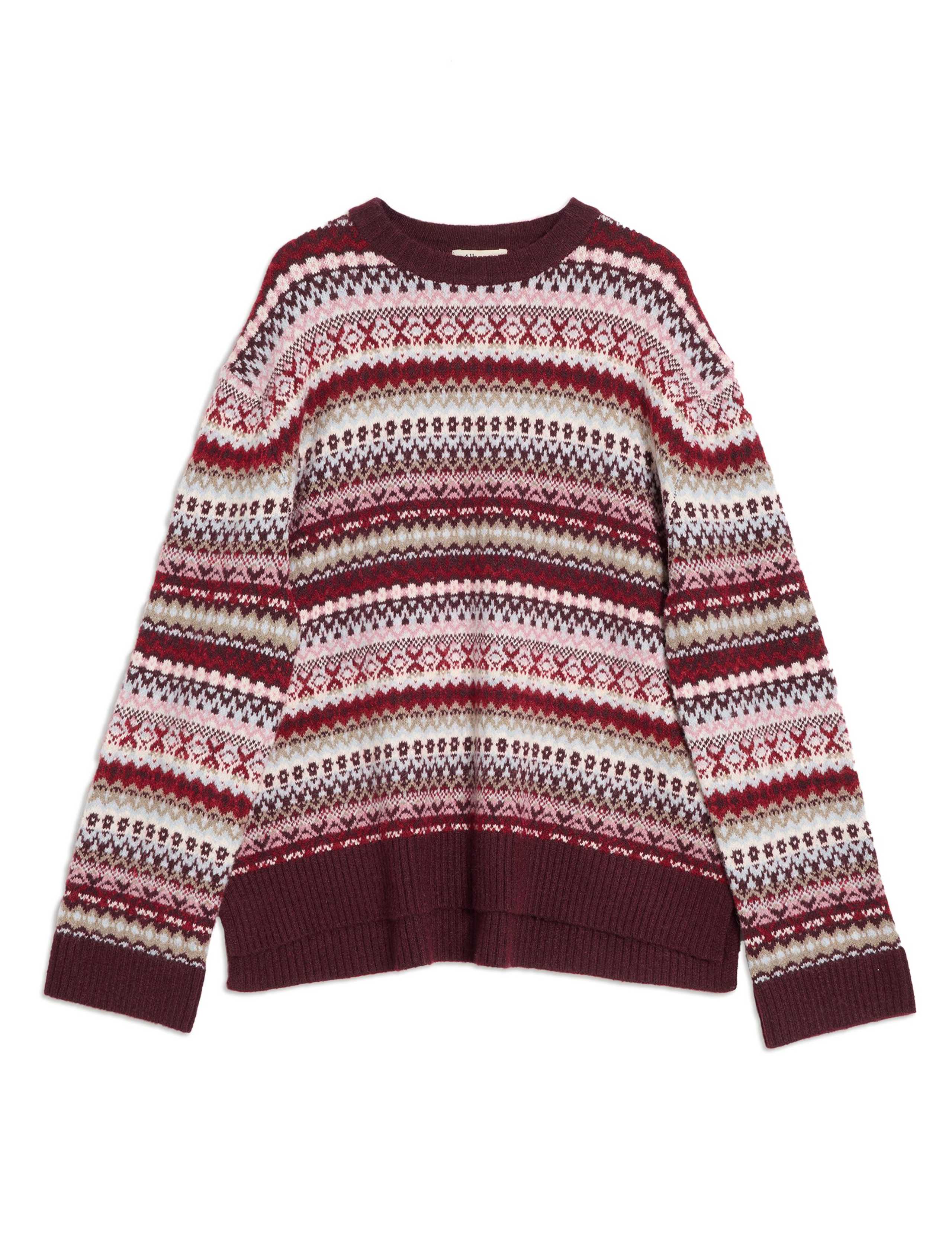 Fairisle Crew Neck Jumper with Wool 2 of 4
