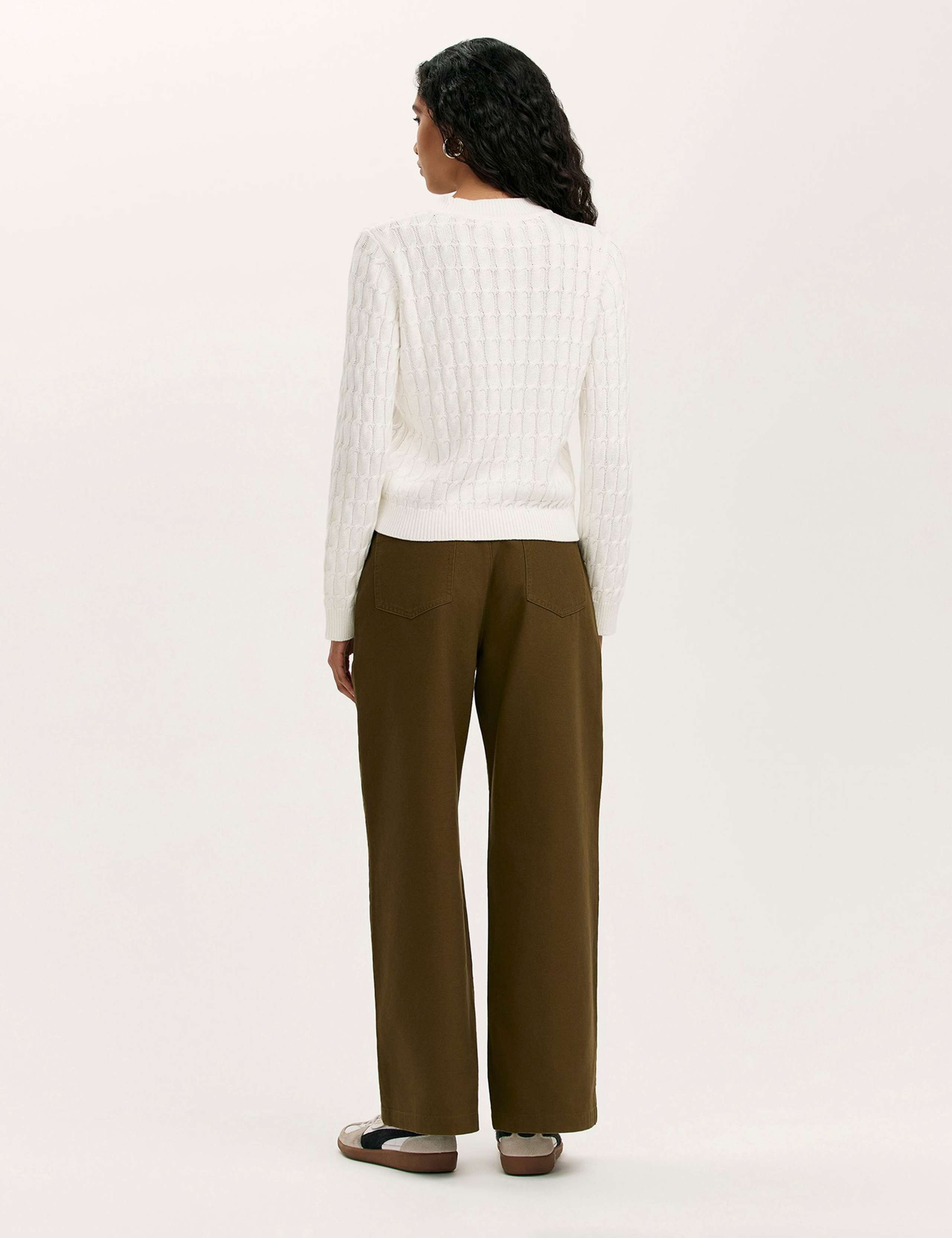 Pure Cotton Cable Knit Jumper 3 of 4