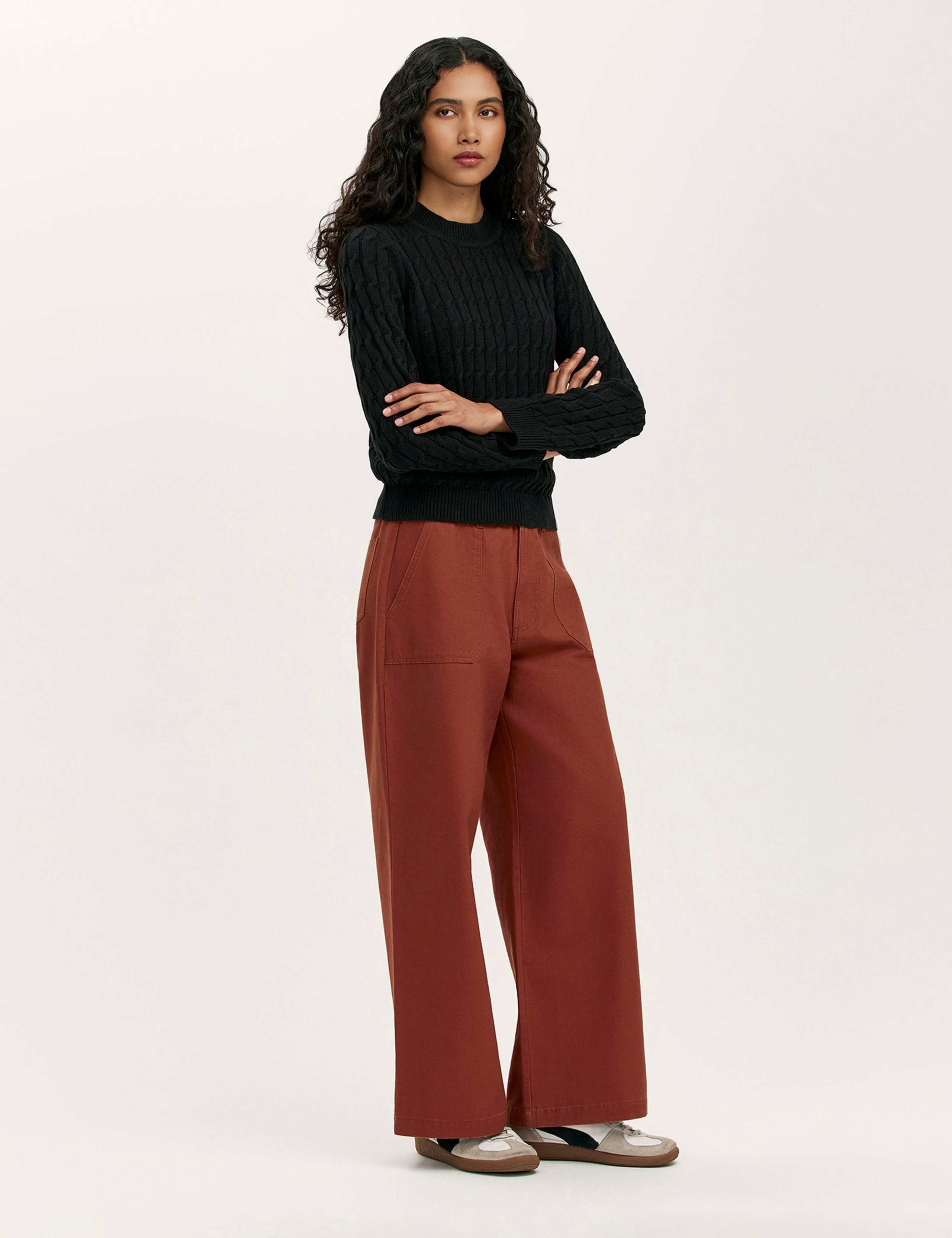 Pure Cotton Cable Knit Jumper 3 of 5