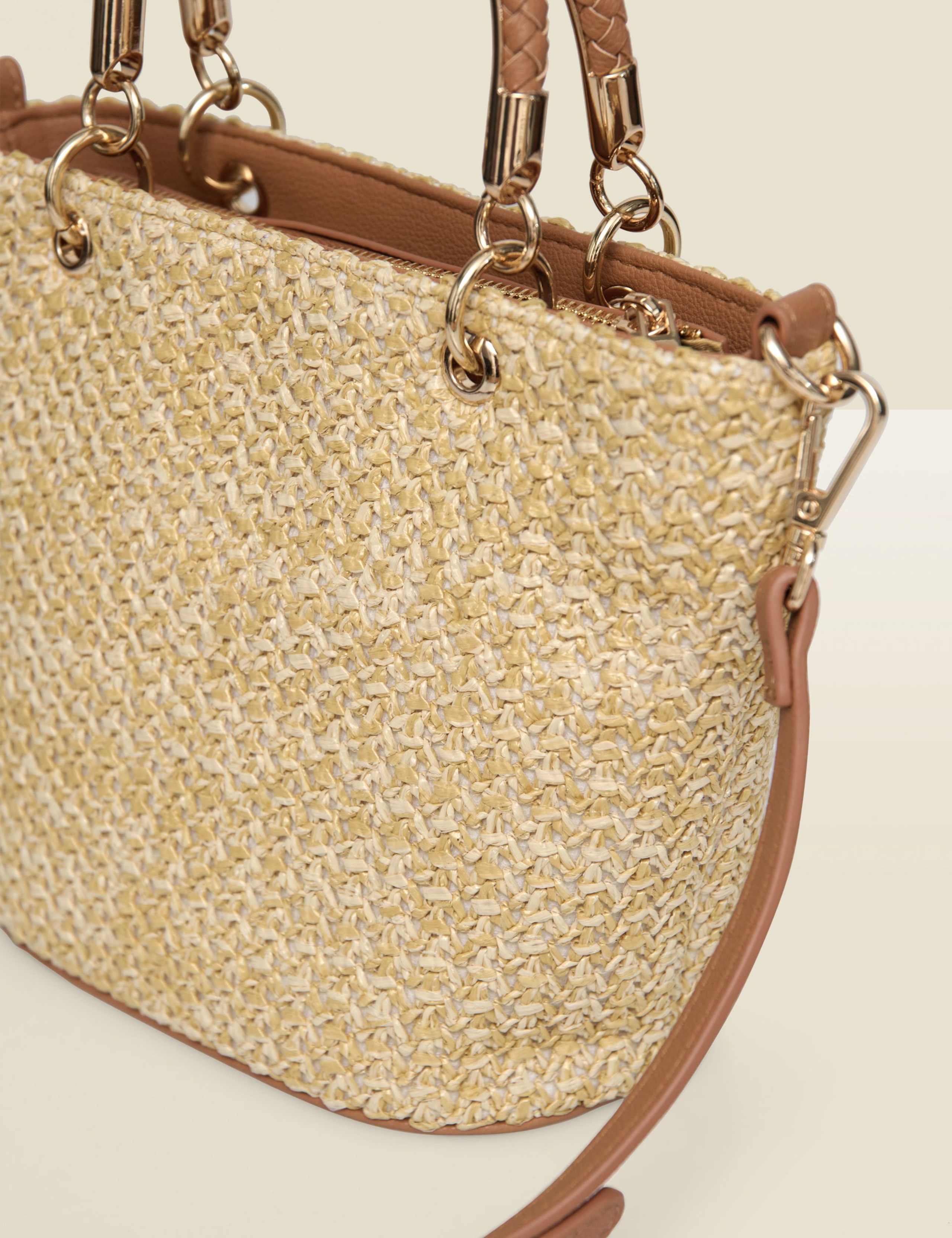 Raffia Braided Handle Cross Body Bag 4 of 4