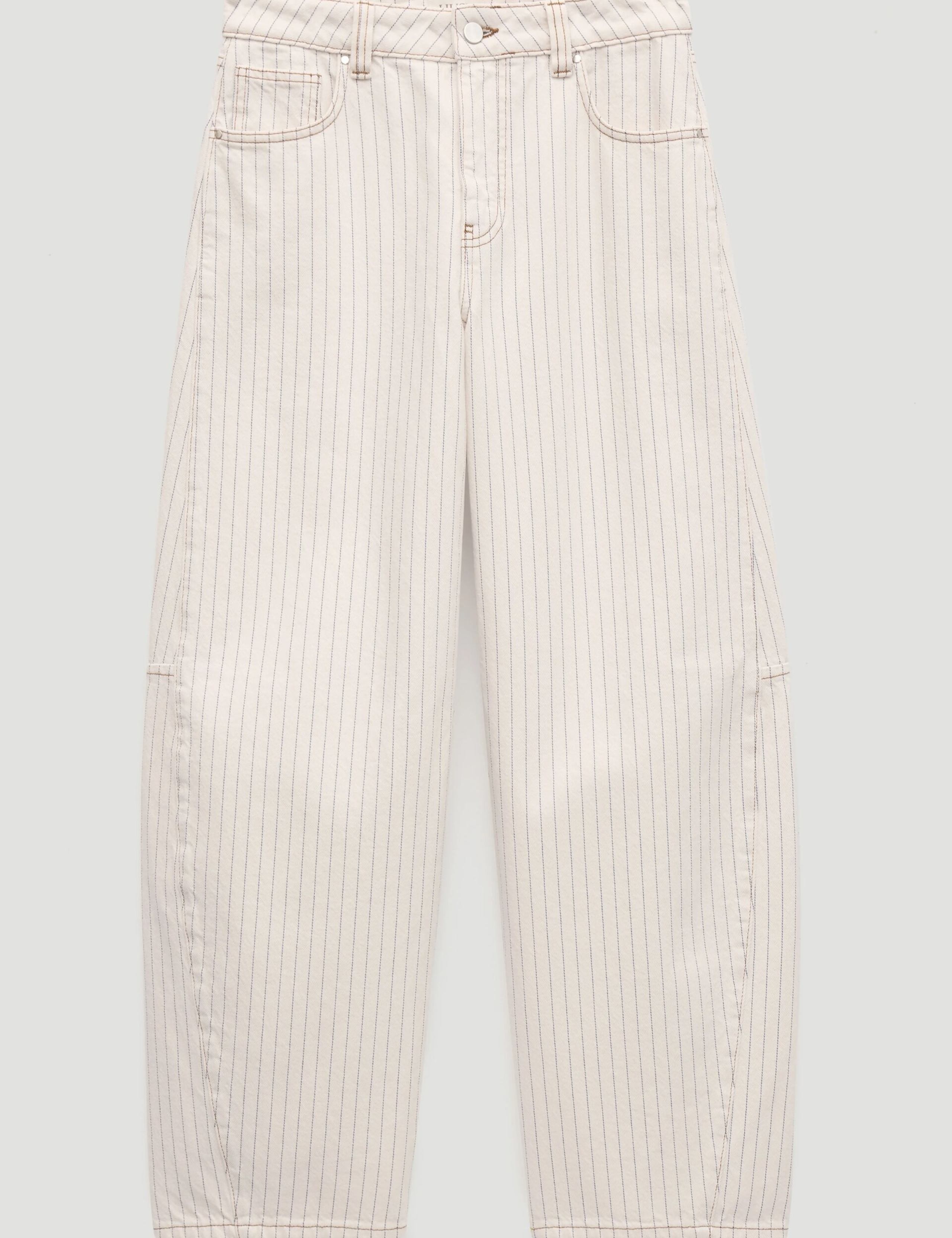 Striped Barrel Leg Jeans 2 of 5