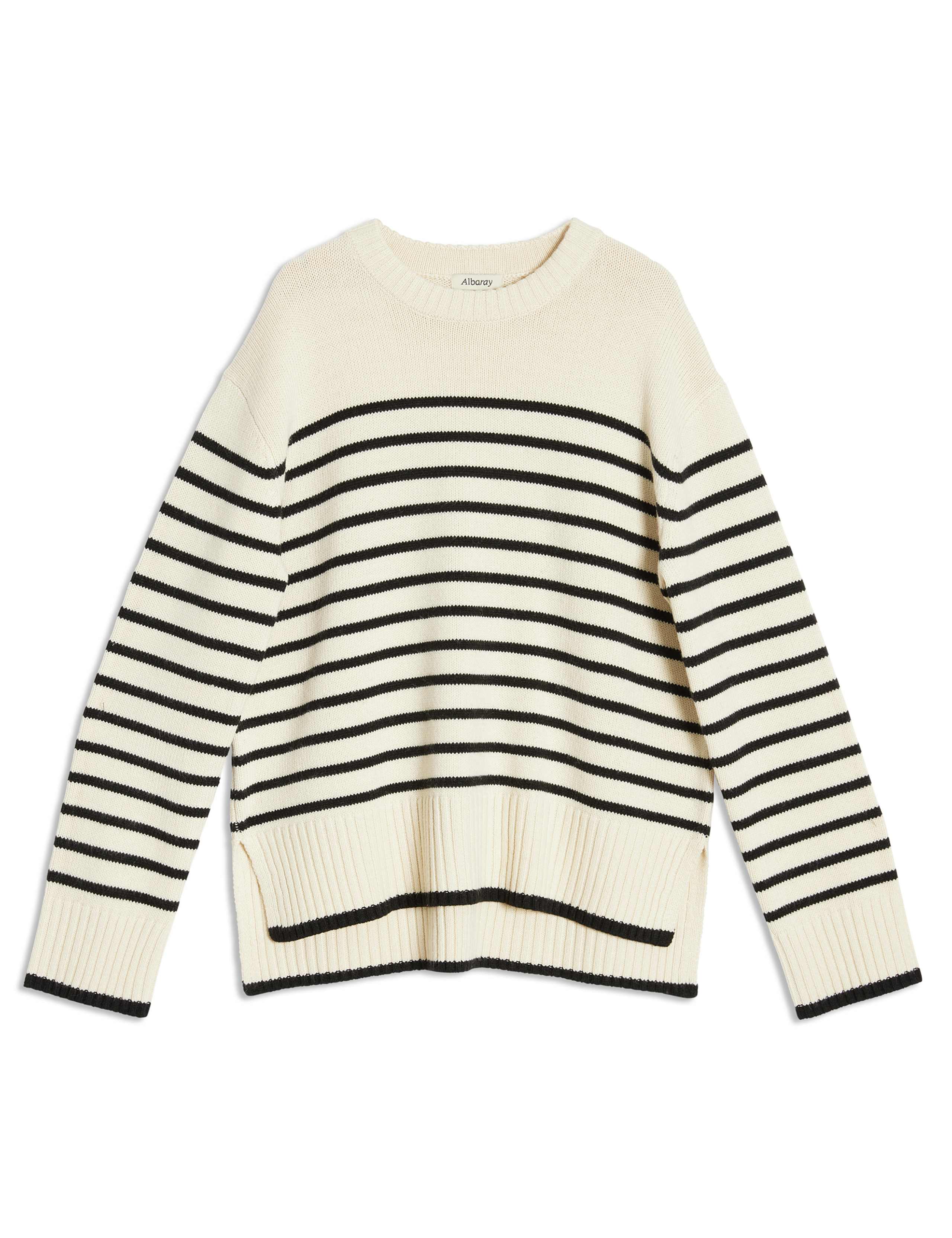Striped Crew Neck Jumper with Wool 2 of 6