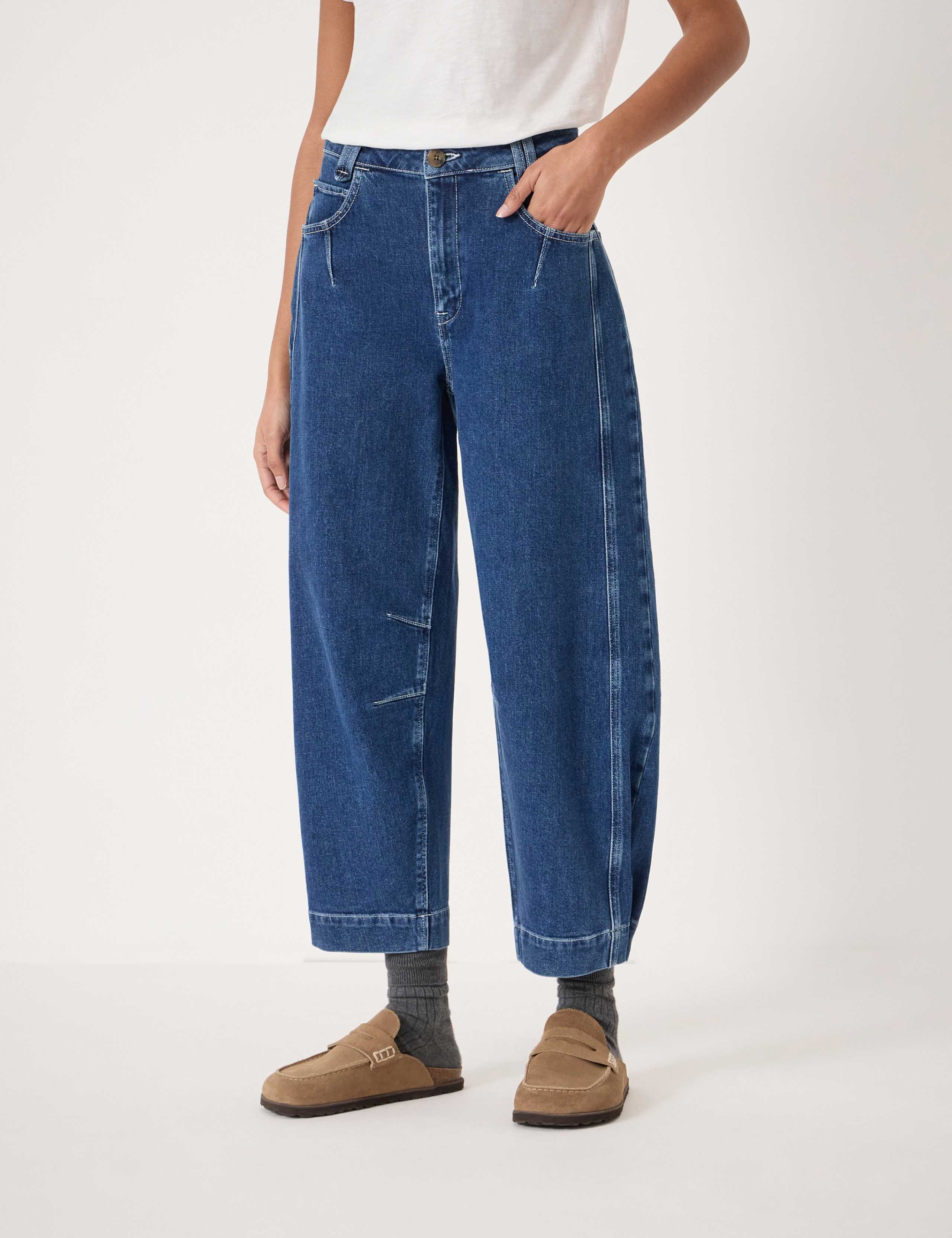 Seam Detail Barrel Leg Jeans 4 of 6