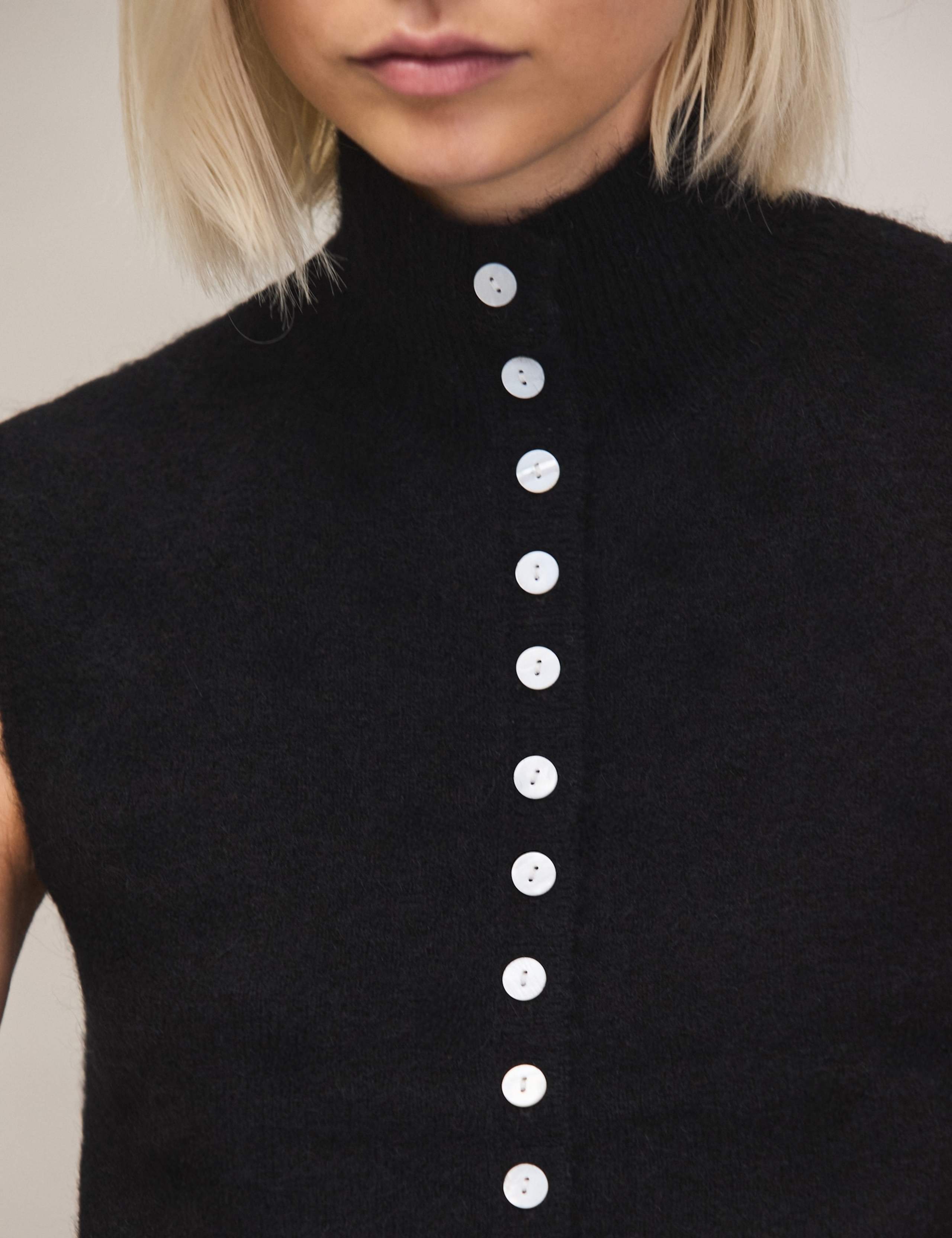 Alpaca Blend Button Through Knitted Top 2 of 6
