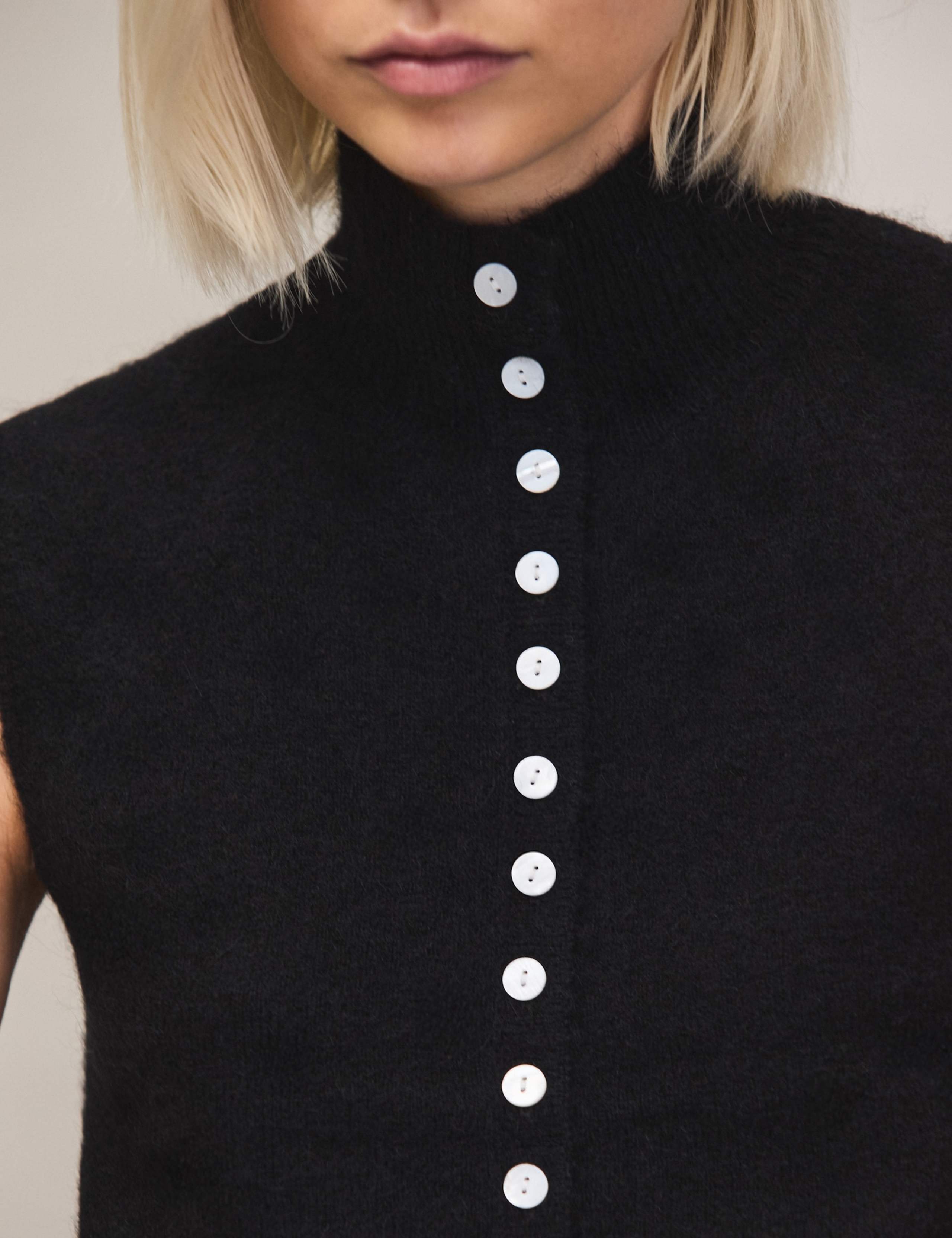 Alpaca Blend Button Through Knitted Top 8 of 9