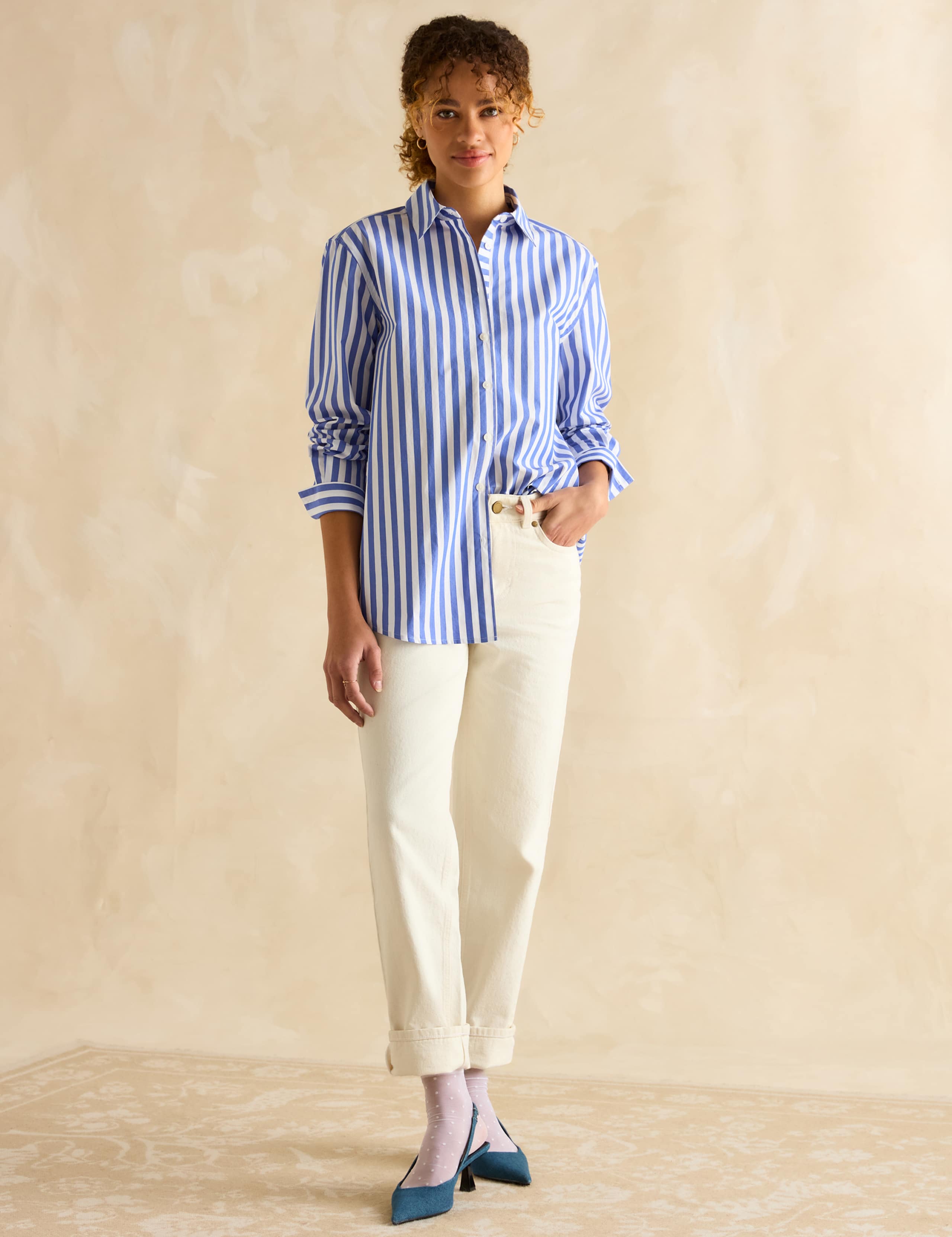 Pure Cotton Striped Relaxed Shirt 3 of 7