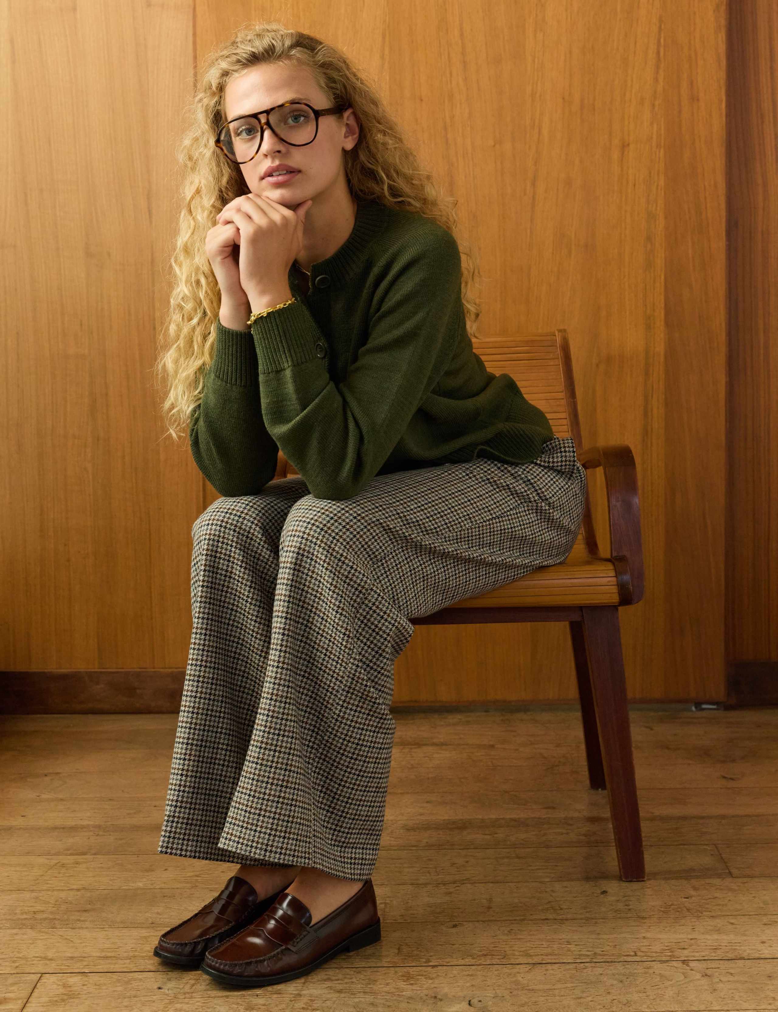 Pure Wool Crew Neck Cardigan 5 of 5