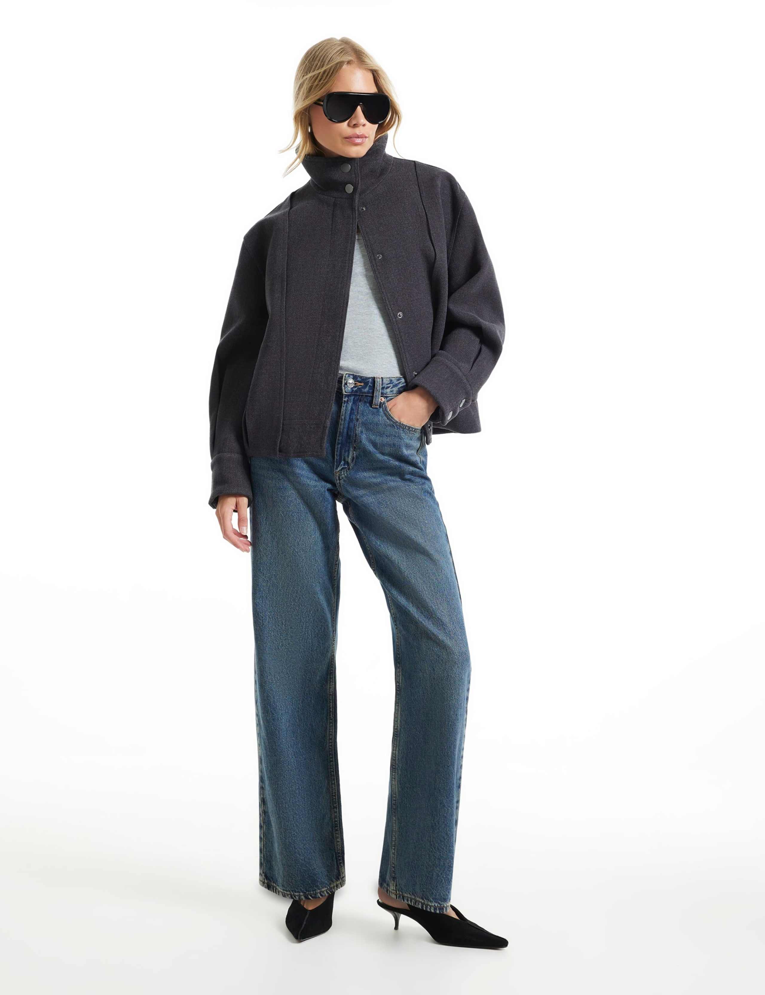 Oversized Funnel Neck Bomber Jacket 3 of 3