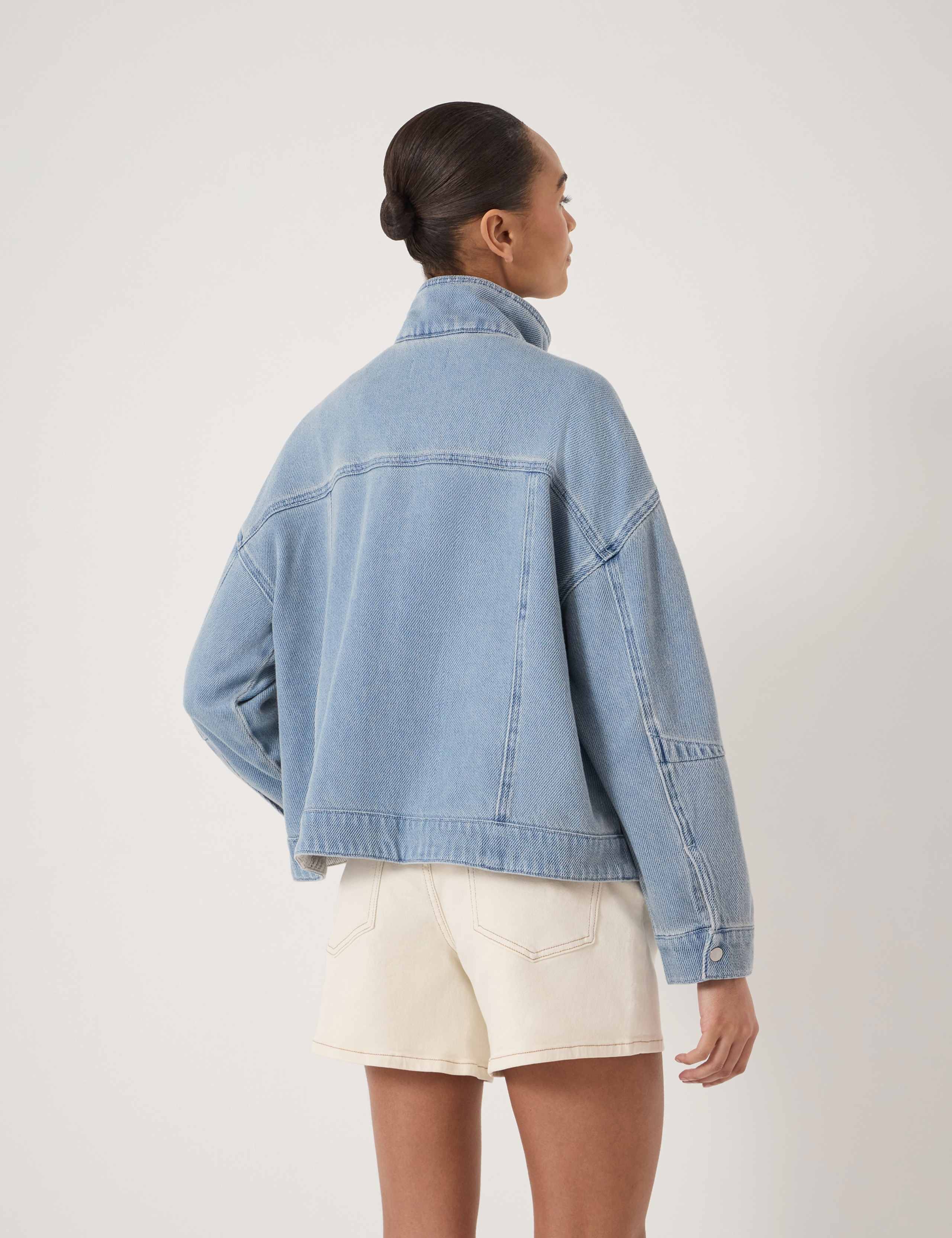 Supersoft Stand Collar Denim Jacket 4 of 5