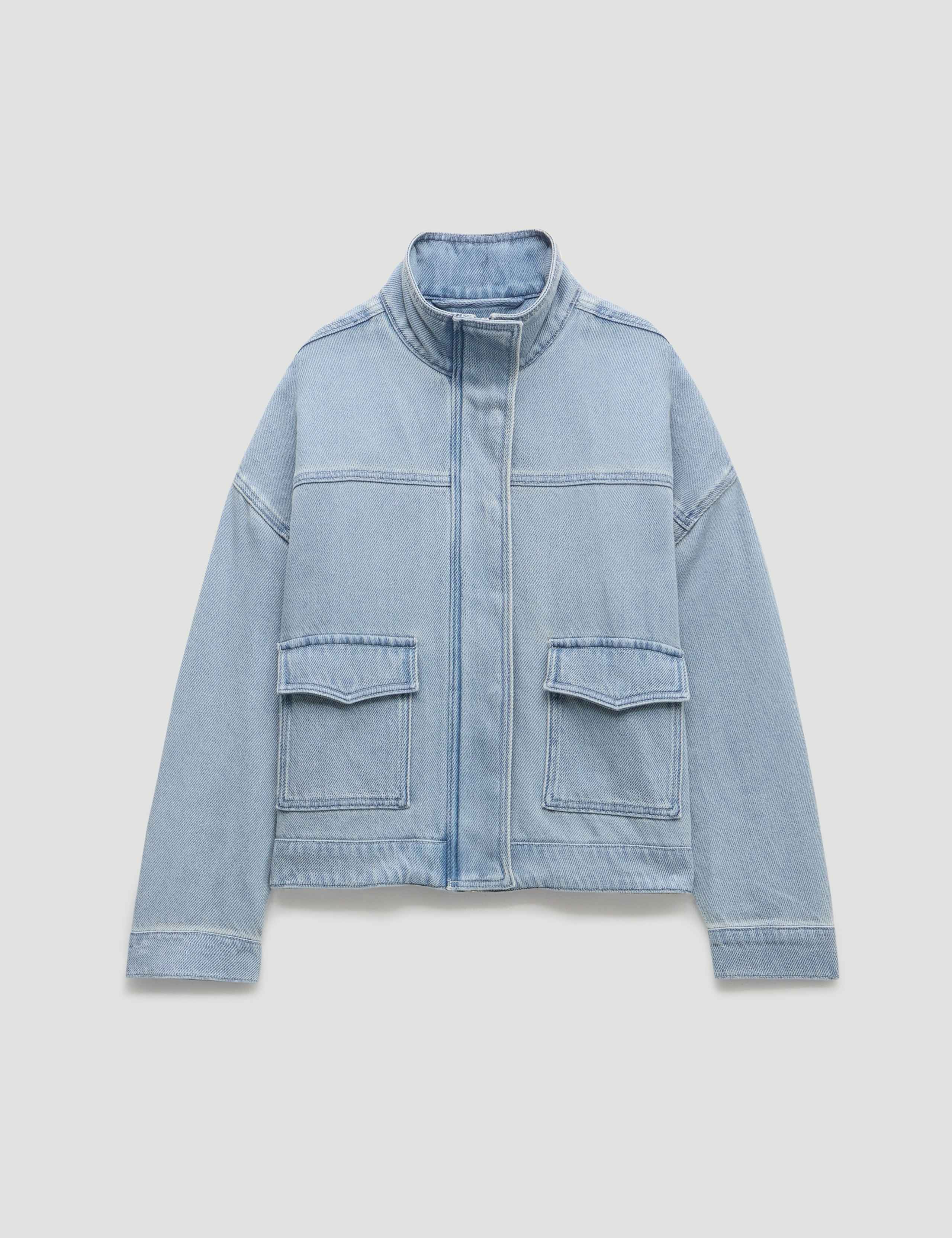 Supersoft Stand Collar Denim Jacket 2 of 5