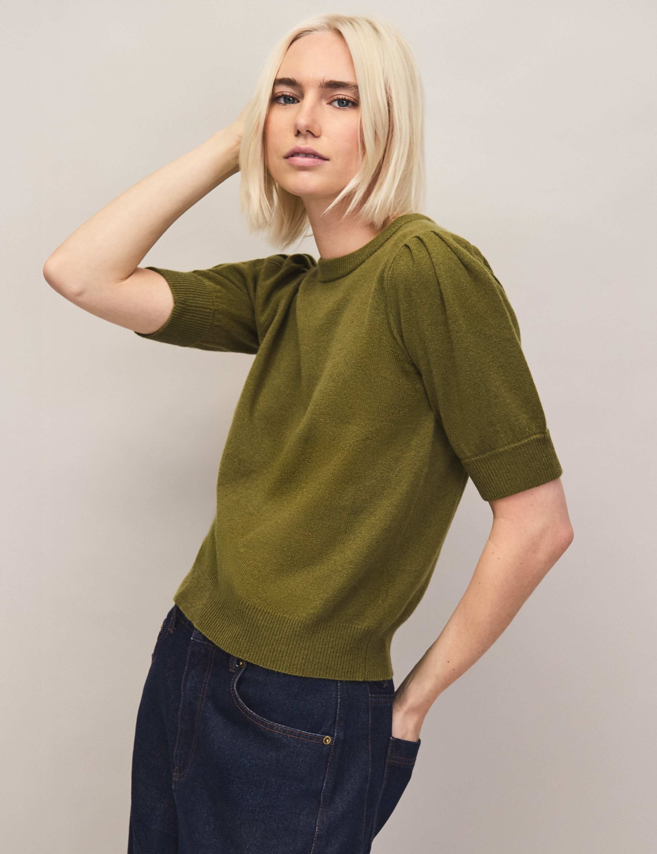 Wool & Cashmere Blend Puff Sleeve Jumper 2 of 6
