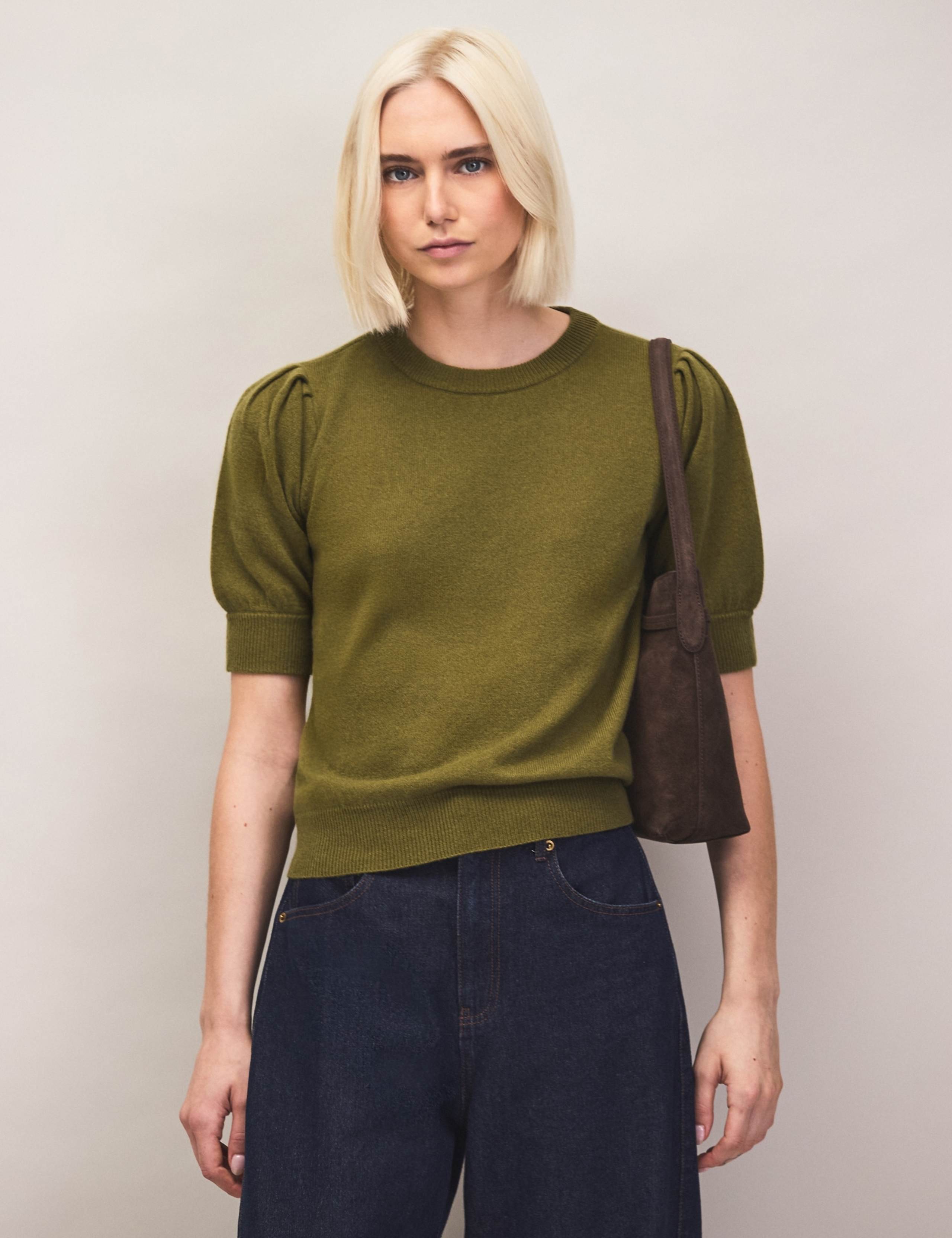 Wool & Cashmere Blend Puff Sleeve Jumper 4 of 6