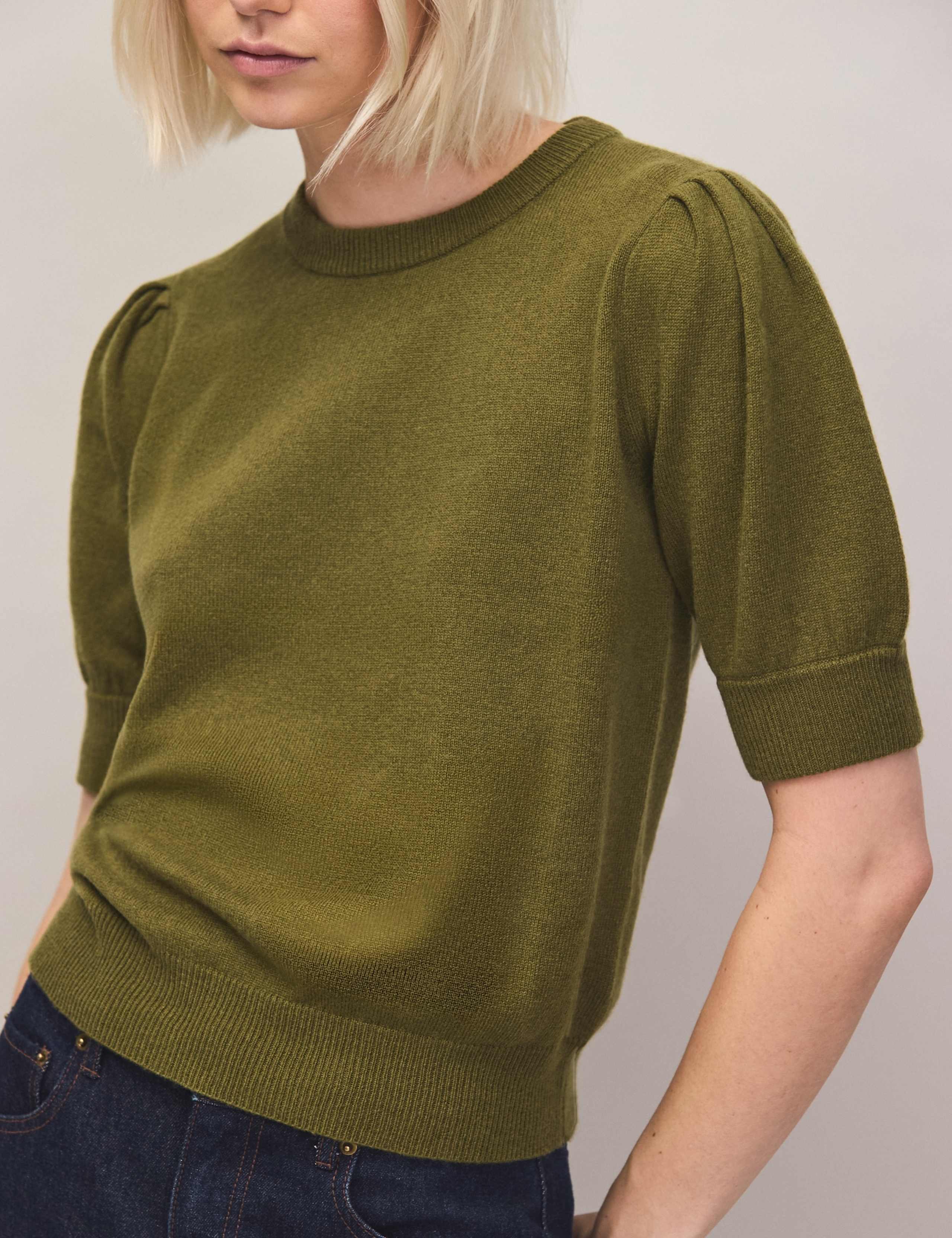 Wool & Cashmere Blend Puff Sleeve Jumper 6 of 6