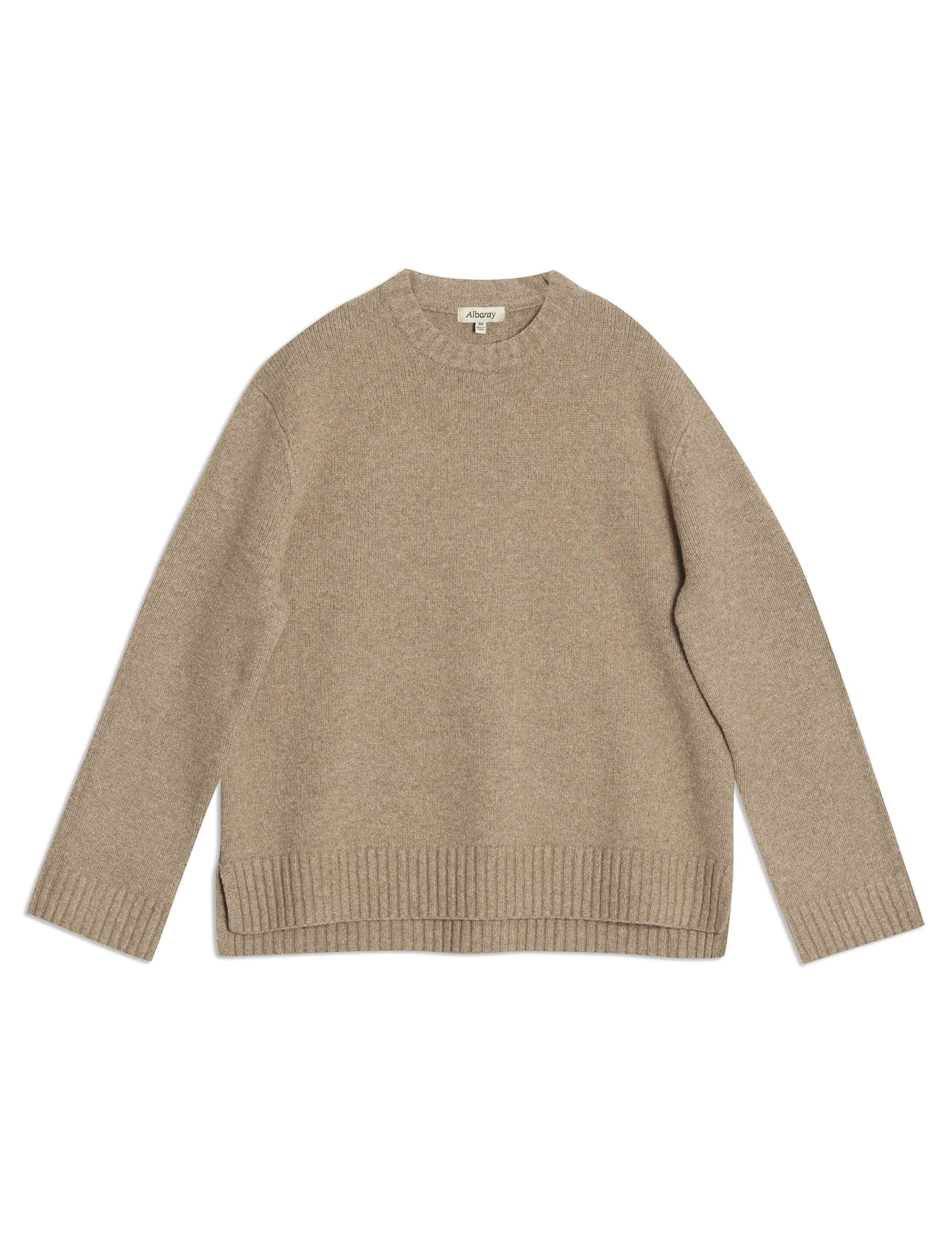 Crew Neck Stepped Hem Jumper with Wool 2 of 5
