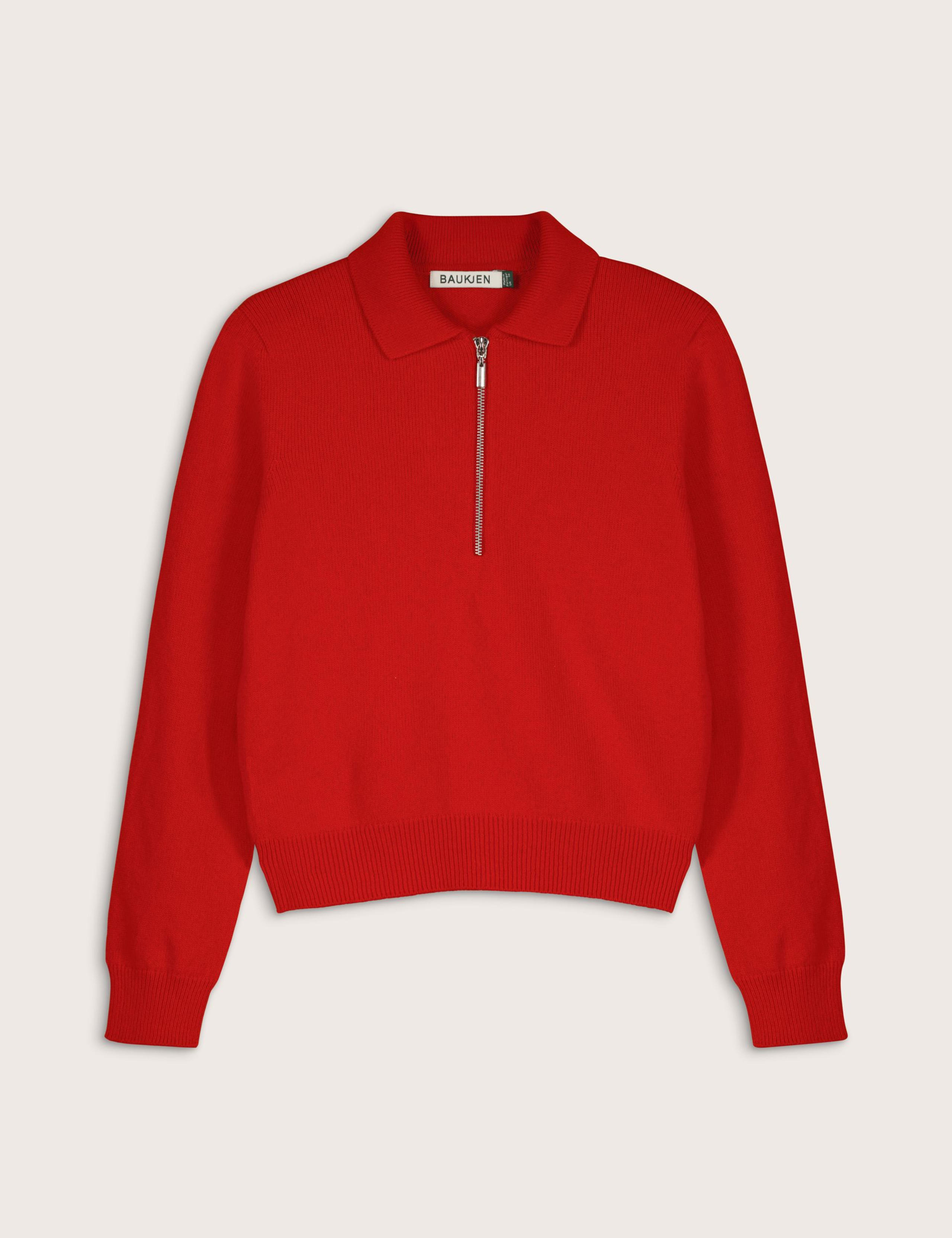 Pure Wool Collared Half Zip Jumper 2 of 5