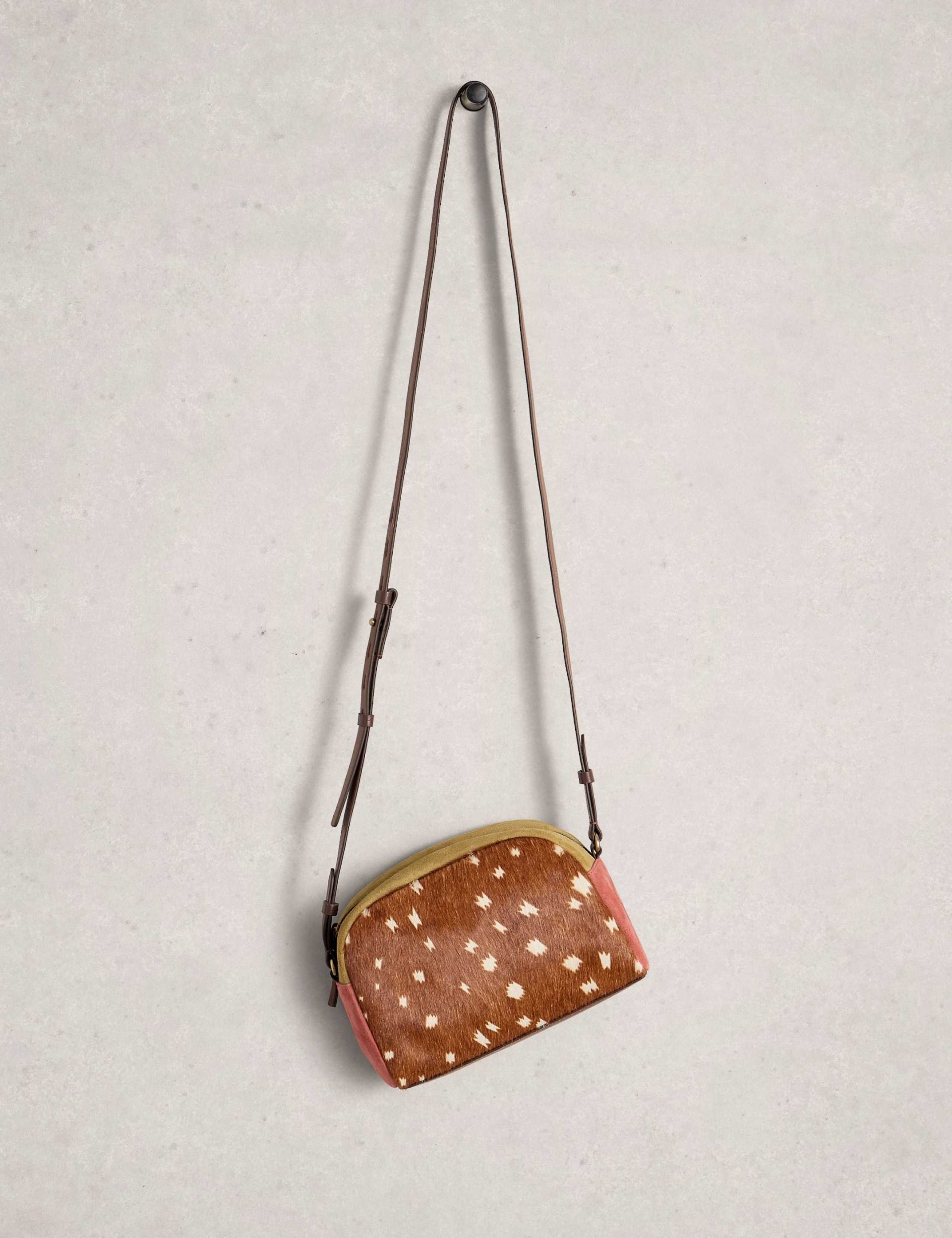 Leather Colour Block Cross Body Bag 3 of 4
