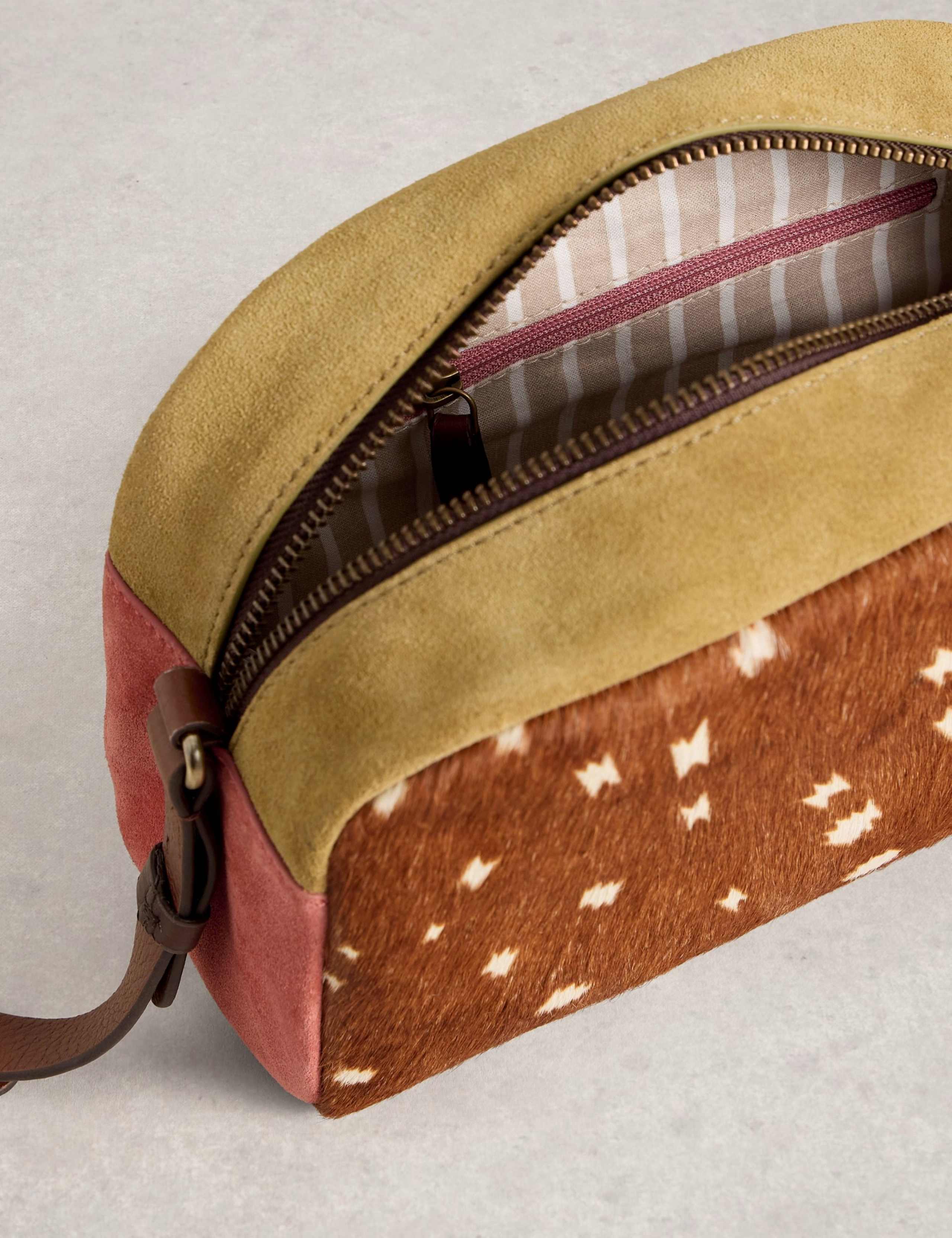 Leather Colour Block Cross Body Bag 4 of 4