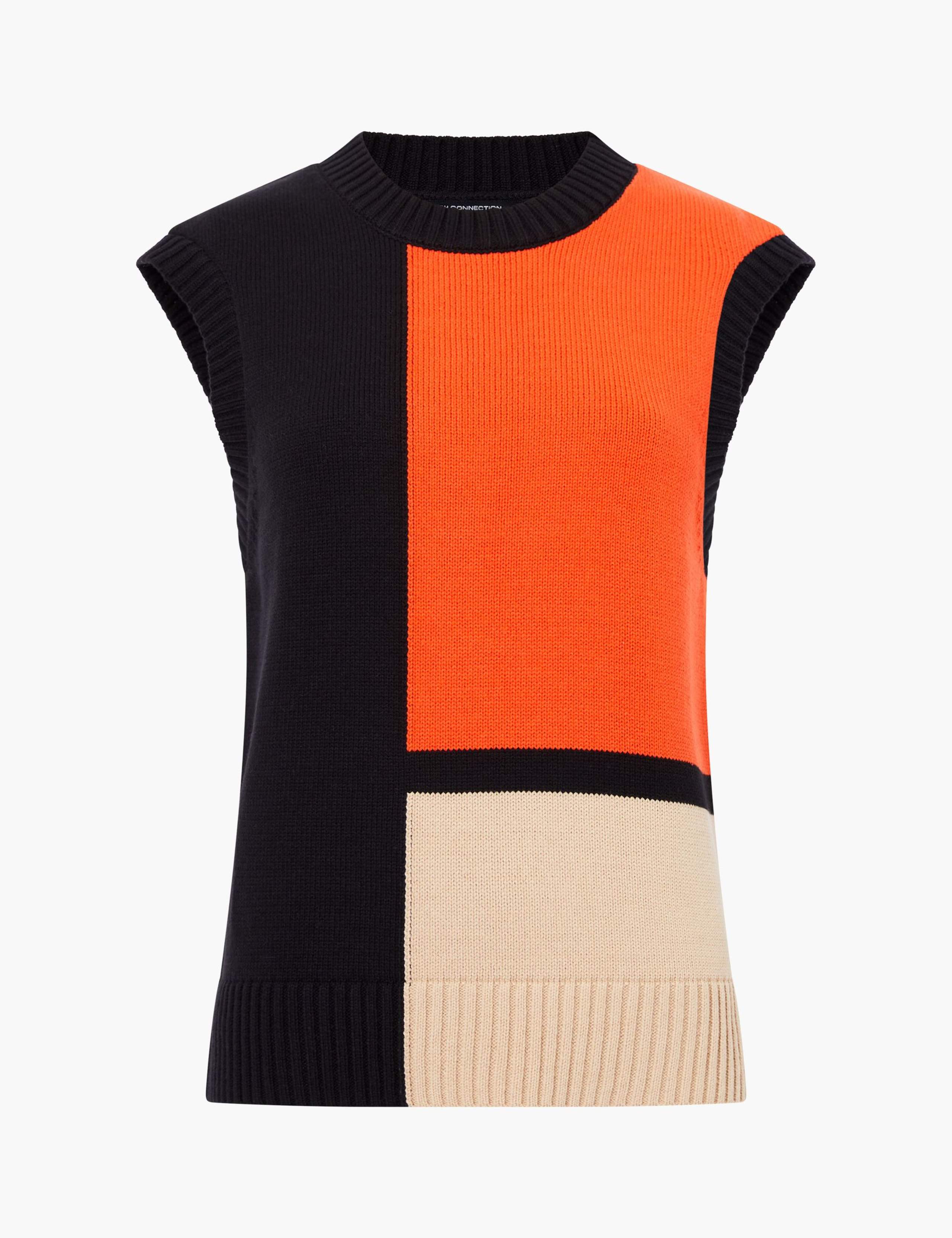 Cotton Rich Colour Block Knitted Vest 2 of 3