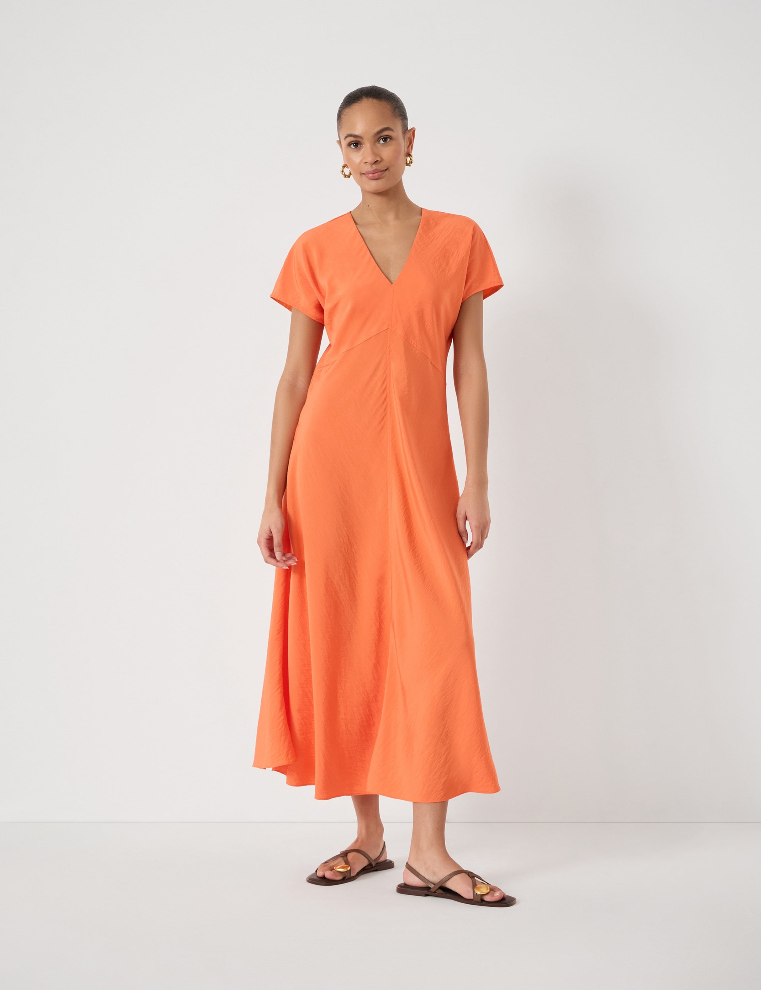 V-Neck Midi Tea Dress 1 of 6