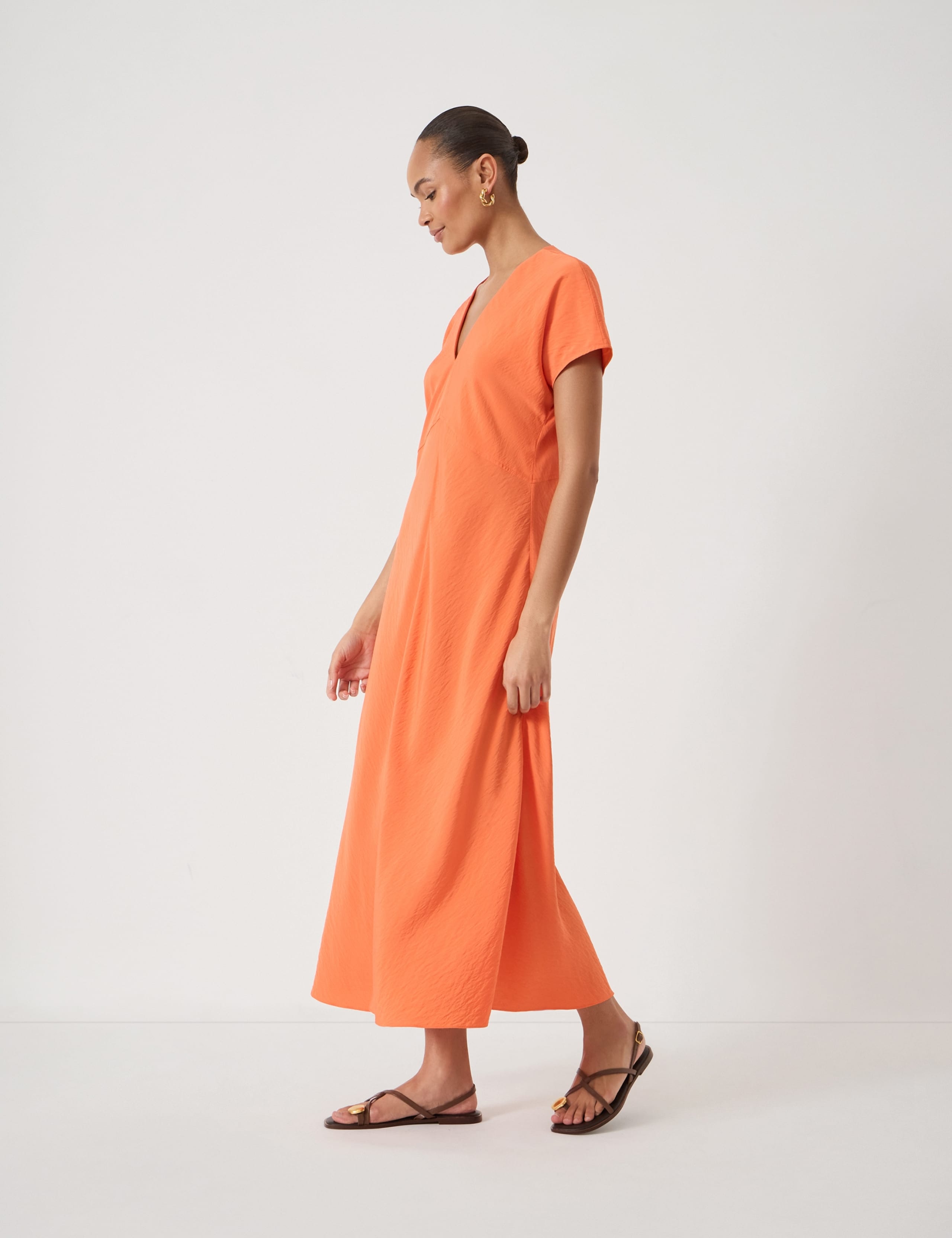 V-Neck Midi Tea Dress 3 of 6