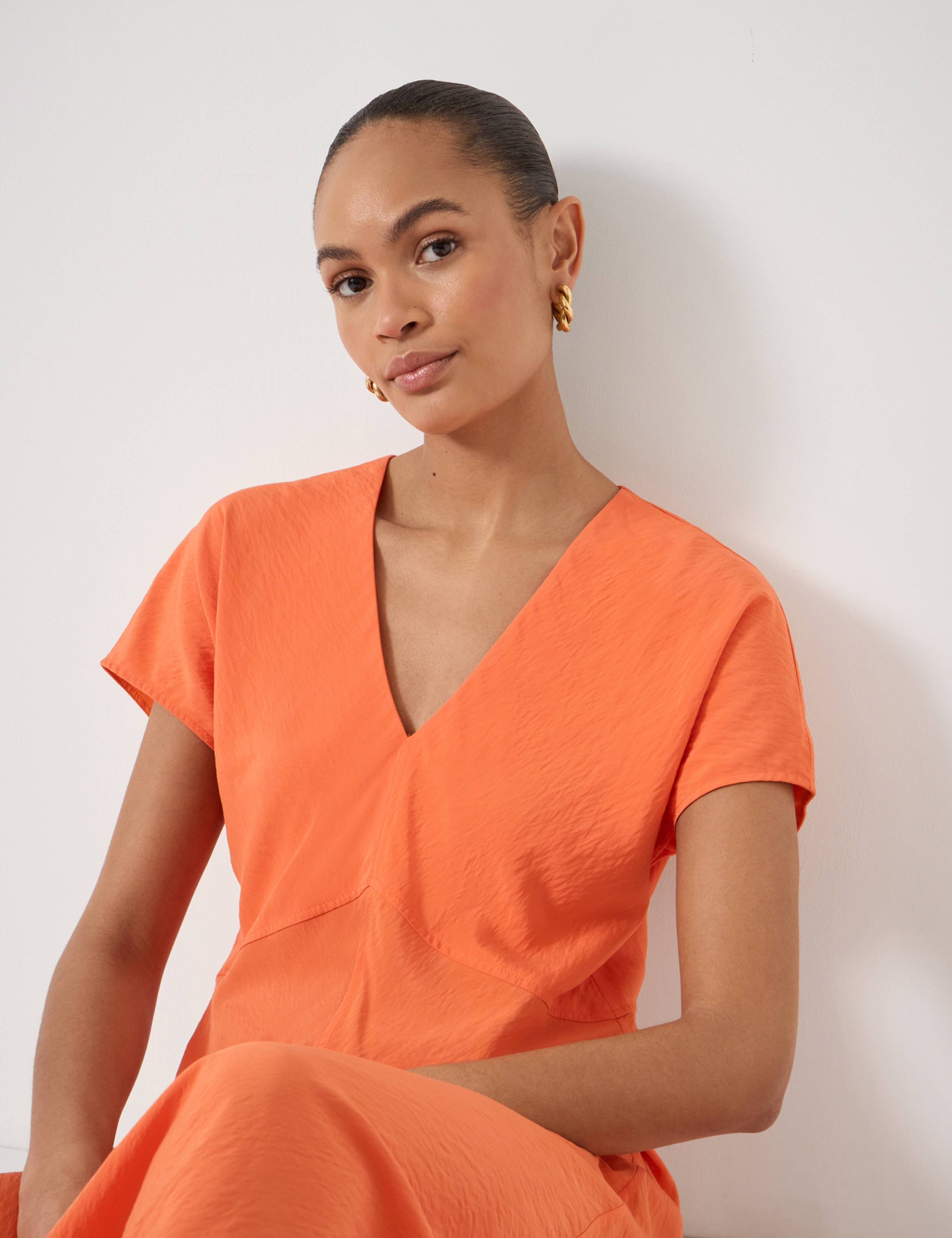 V-Neck Midi Tea Dress 6 of 6