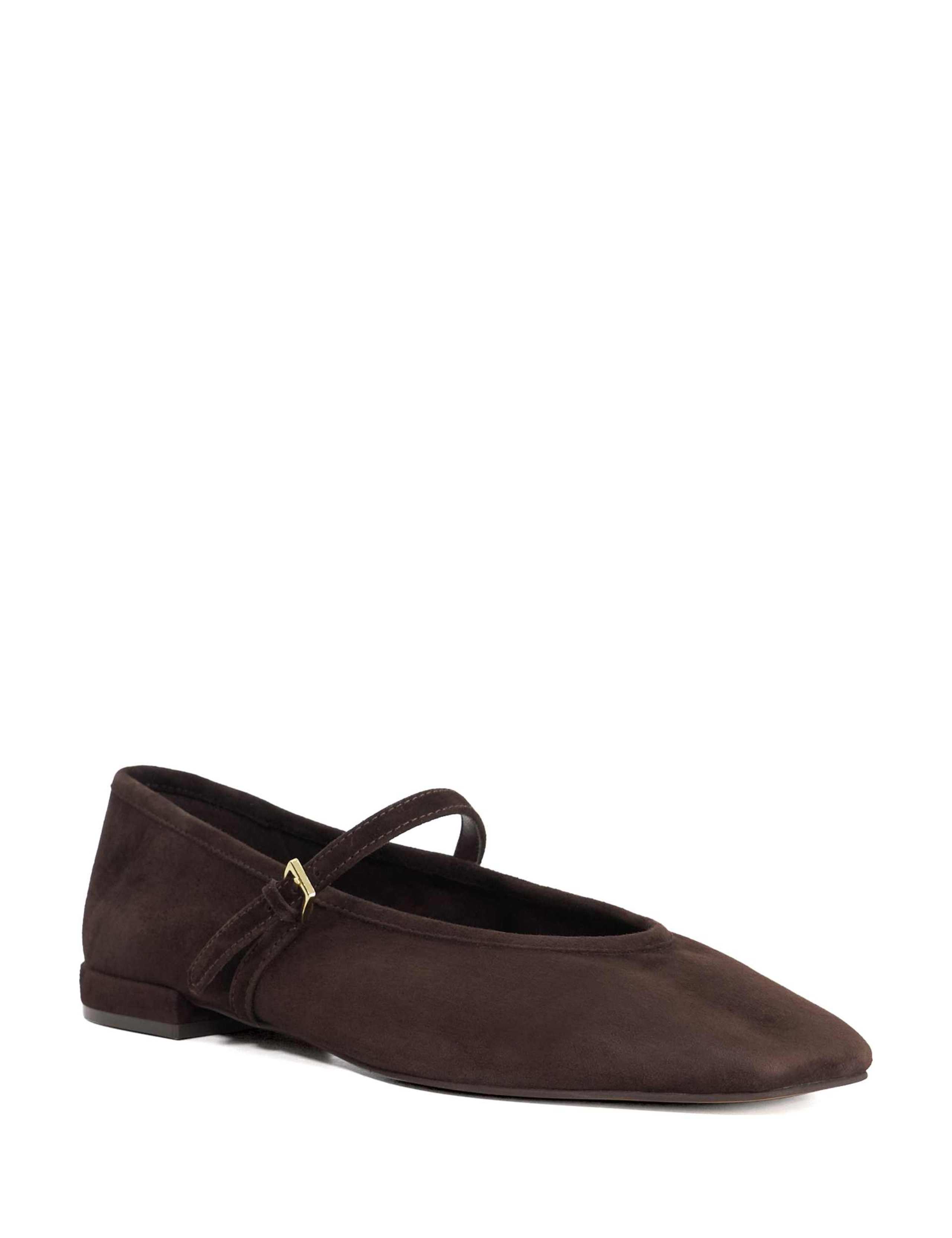 Wide Fit Suede Mary Janes Ballet Pumps 3 of 5
