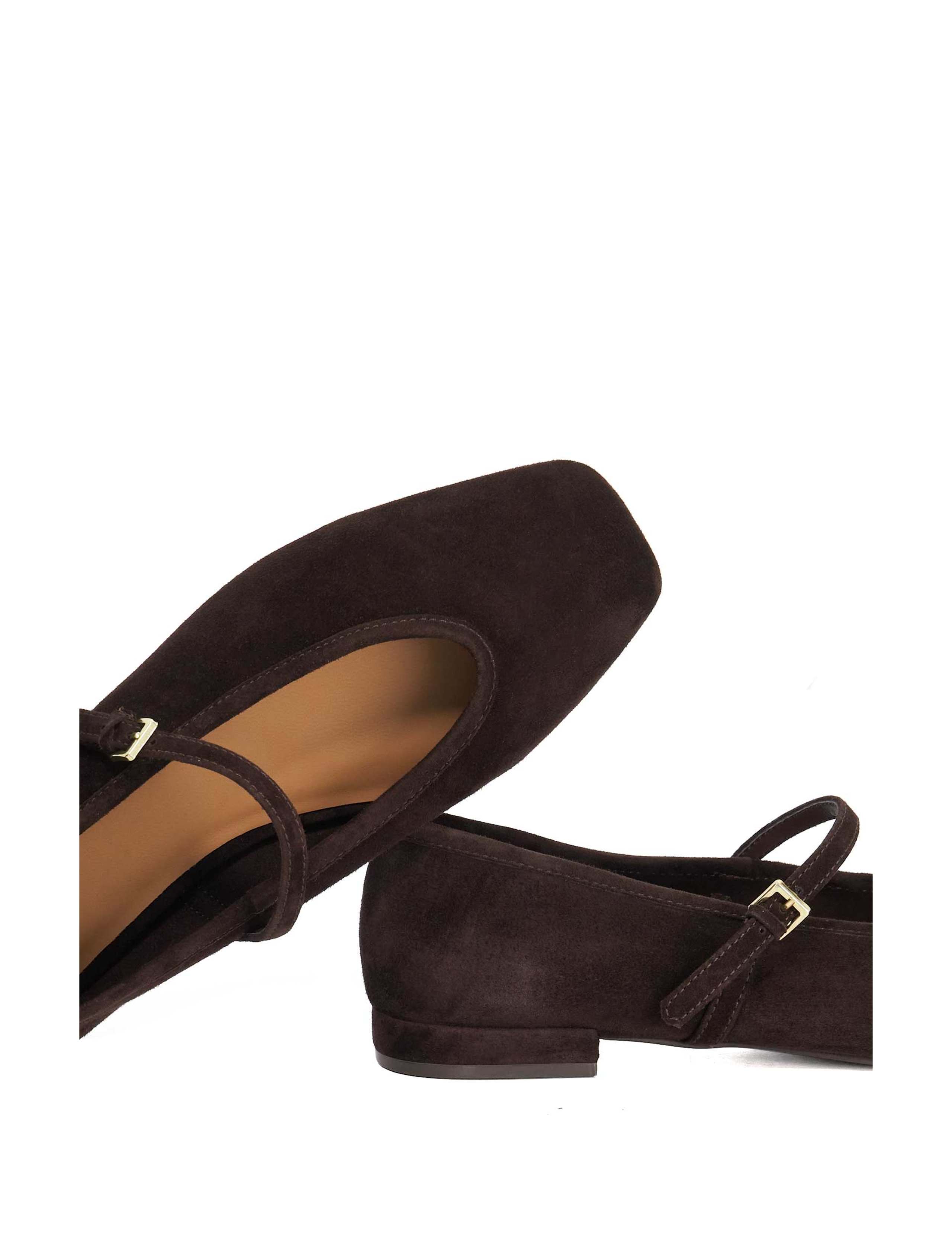 Wide Fit Suede Mary Janes Ballet Pumps 4 of 5