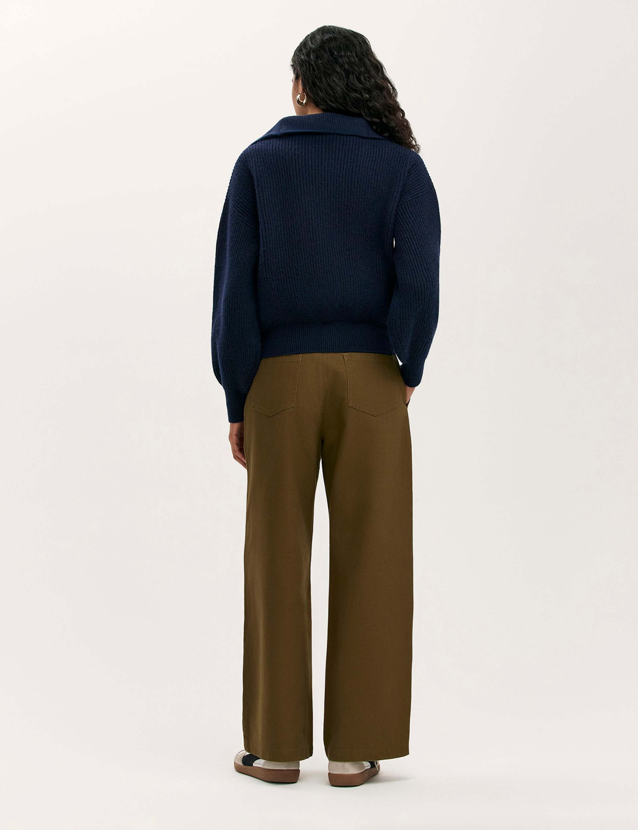 Ribbed Funnel Neck Half Zip Jumper 3 of 4