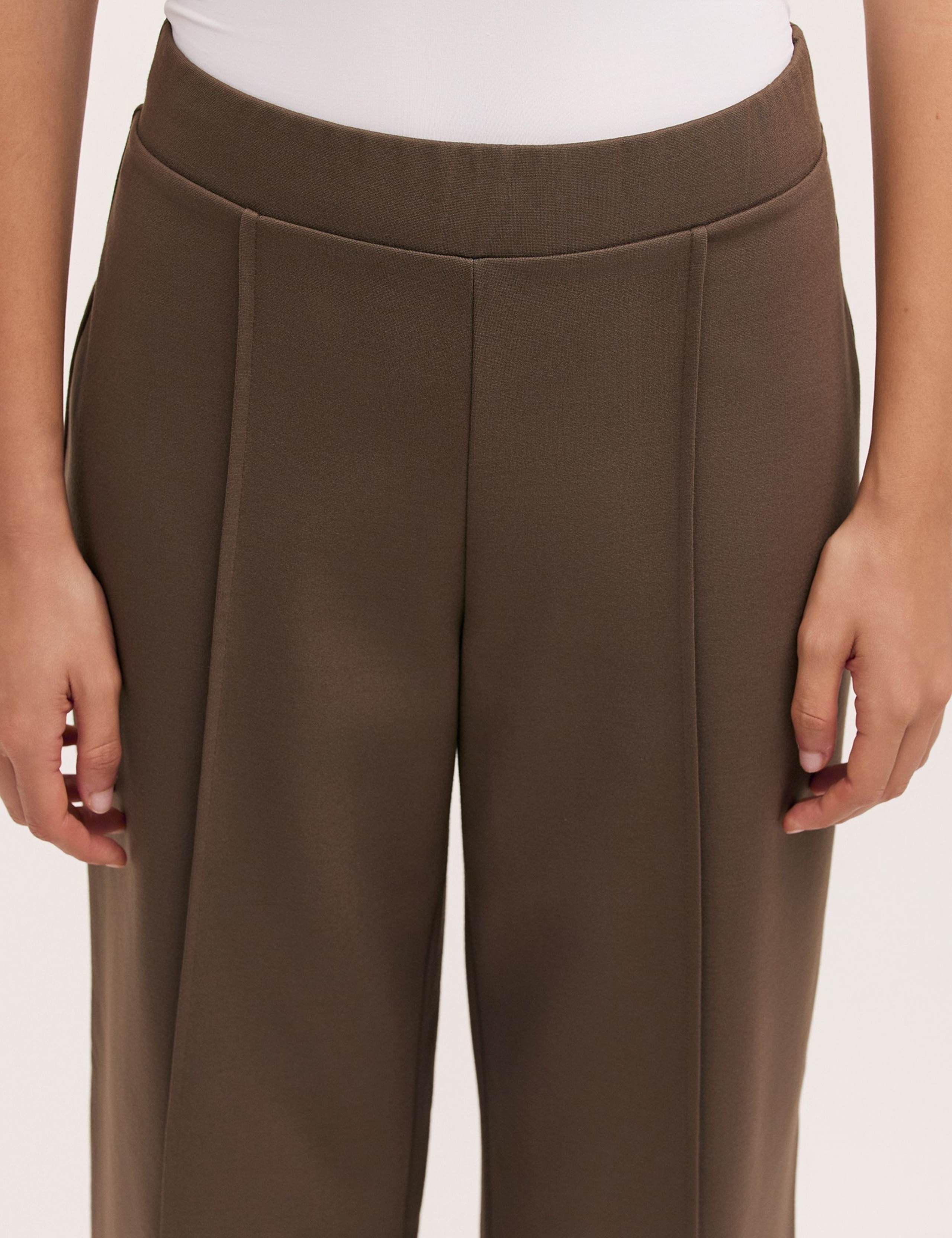 Jersey Elasticated Waist Wide Leg Trousers 4 of 4