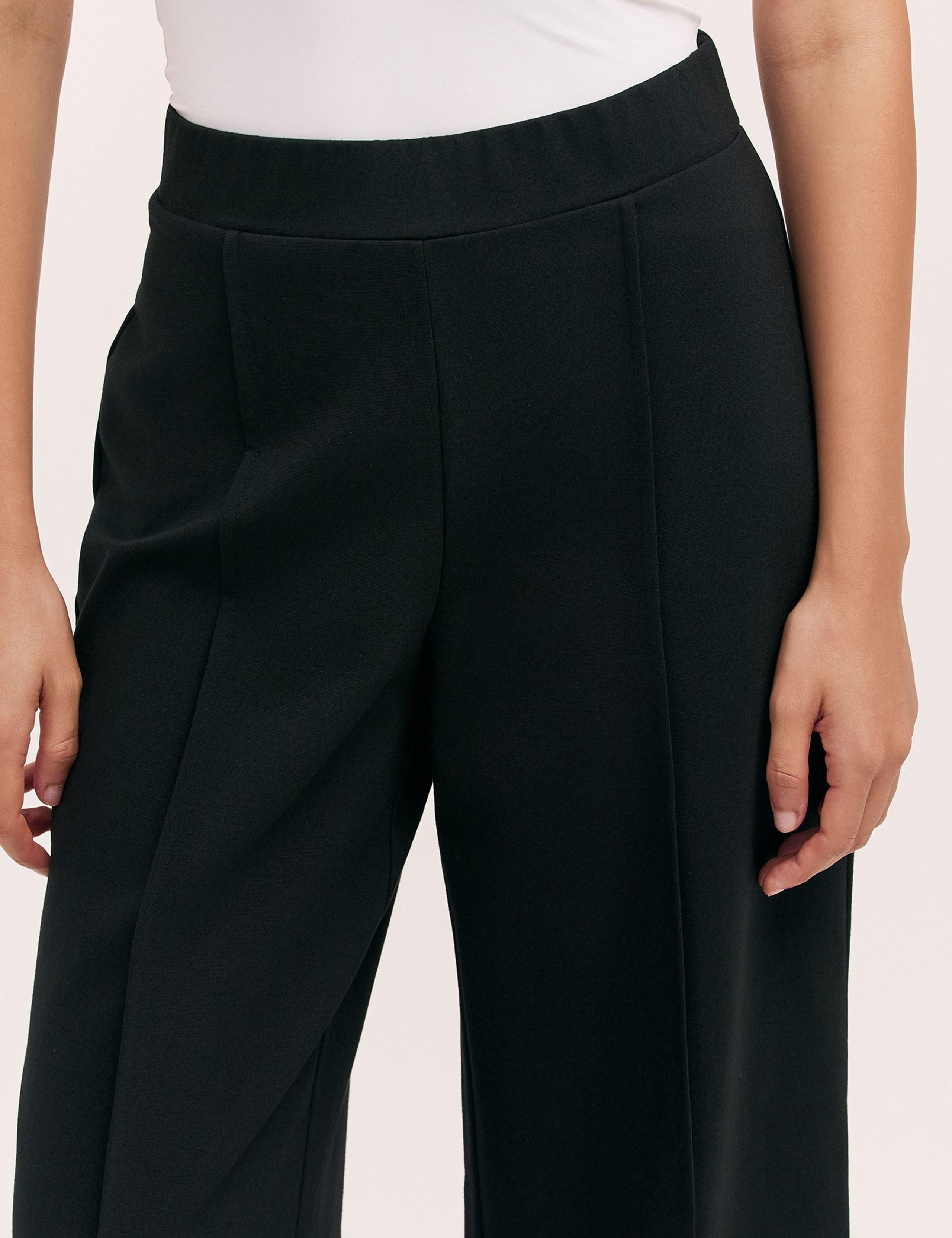 Jersey Elasticated Waist Wide Leg Trousers 4 of 4