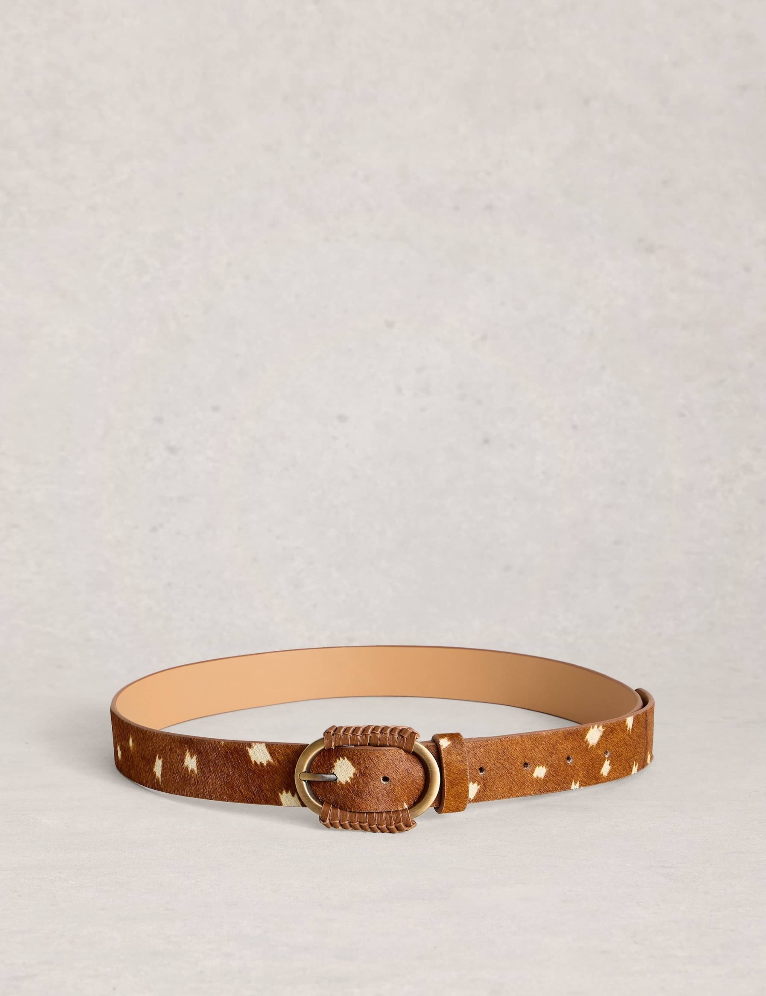 Leather Animal Print Jeans Belt 3 of 3