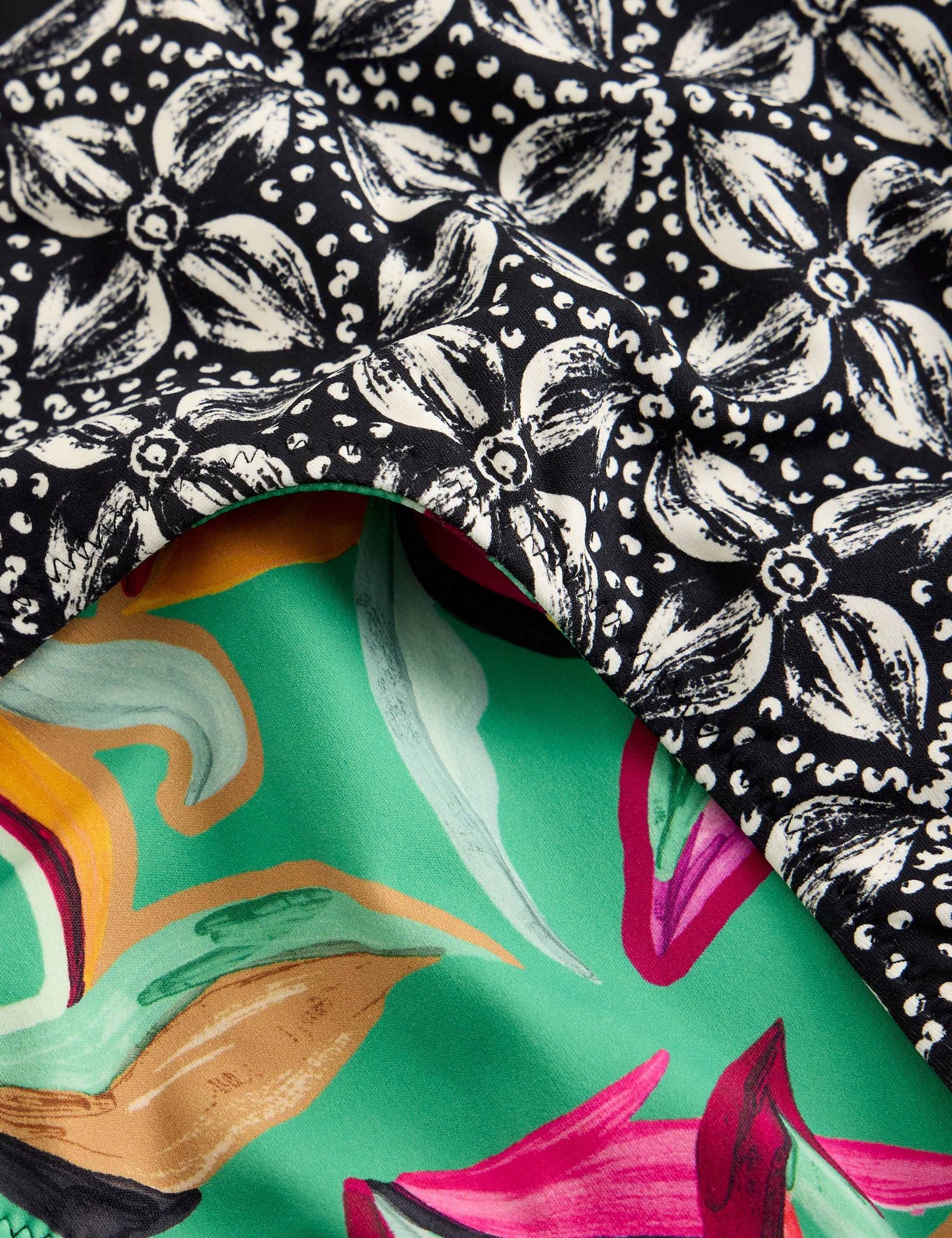 Printed Reversible Roll Top Bikini Bottoms 5 of 6