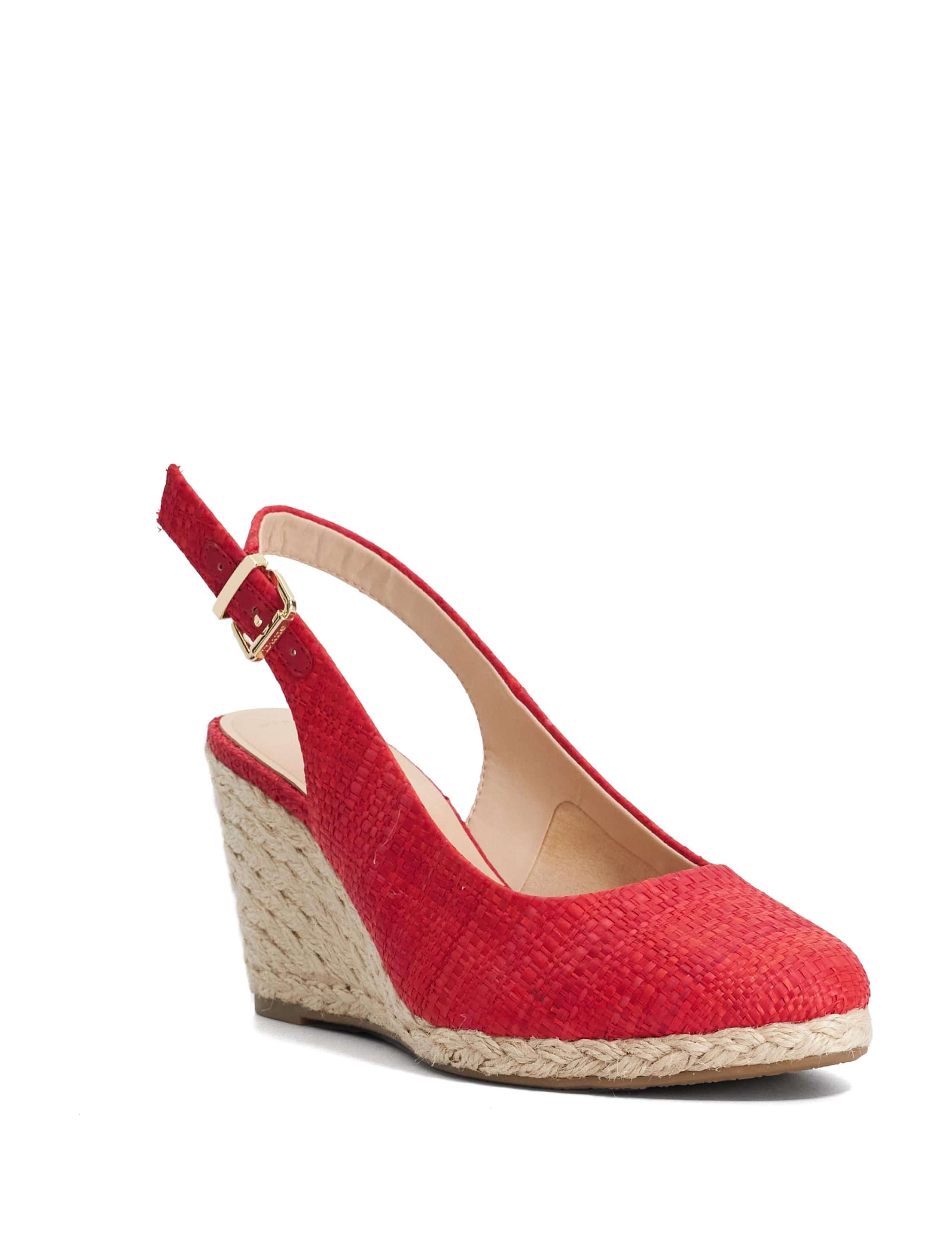 Leather Wide Fit Wedge Slingback Sandals 2 of 6