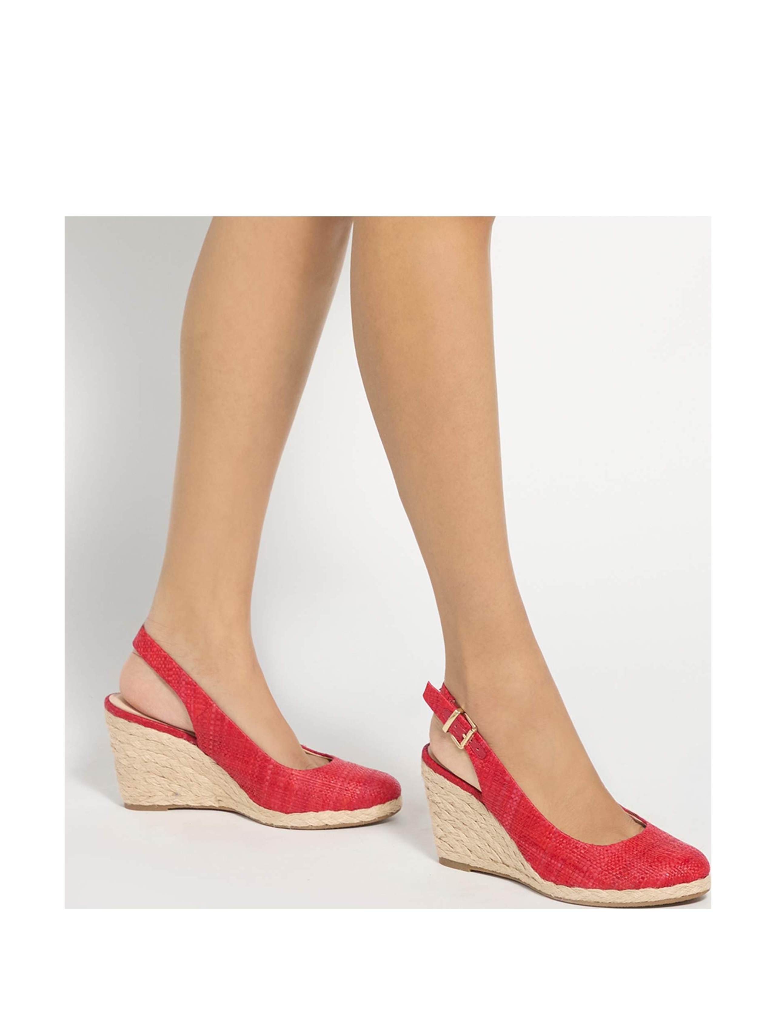 Leather Wide Fit Wedge Slingback Sandals 4 of 6