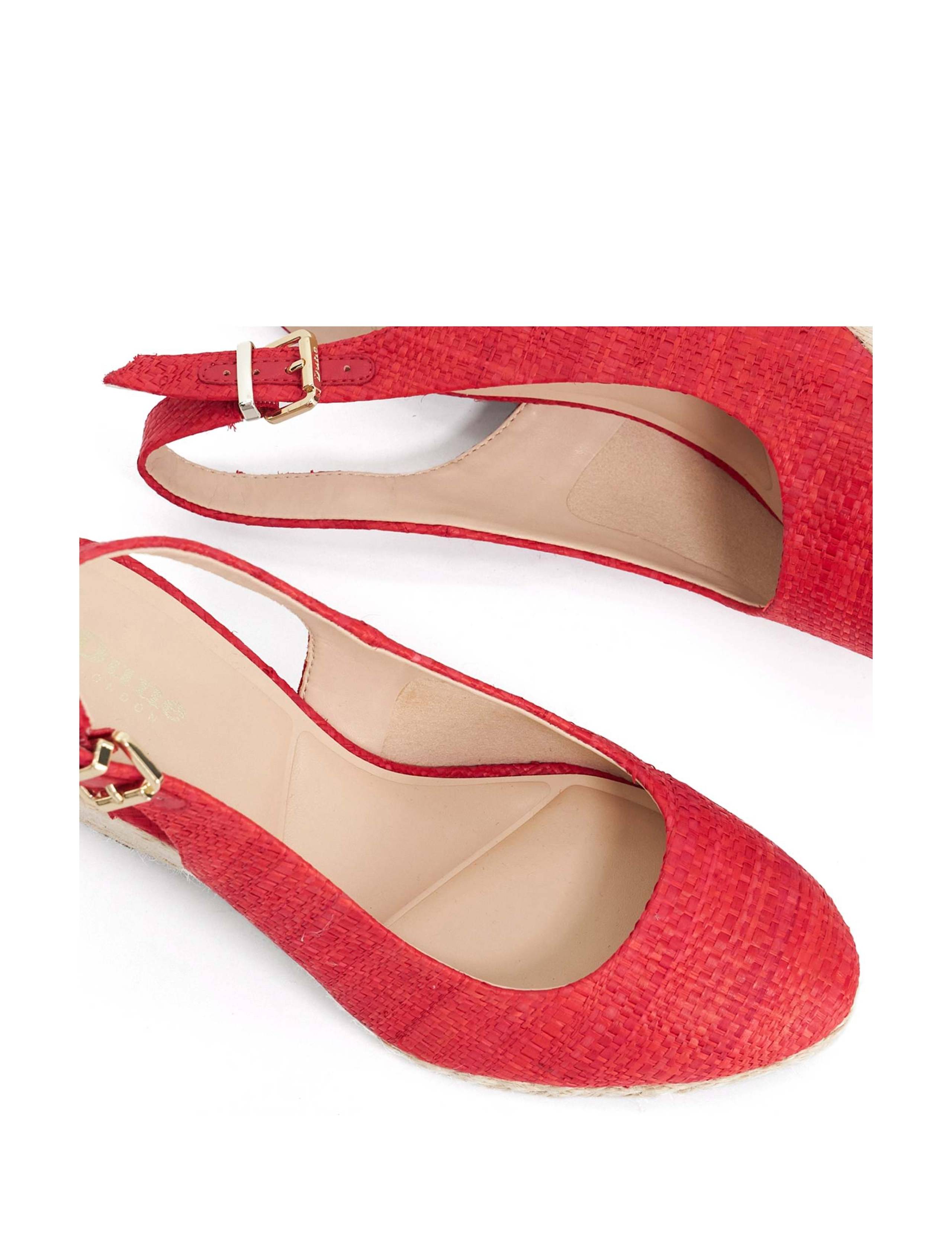 Leather Wide Fit Wedge Slingback Sandals 5 of 6