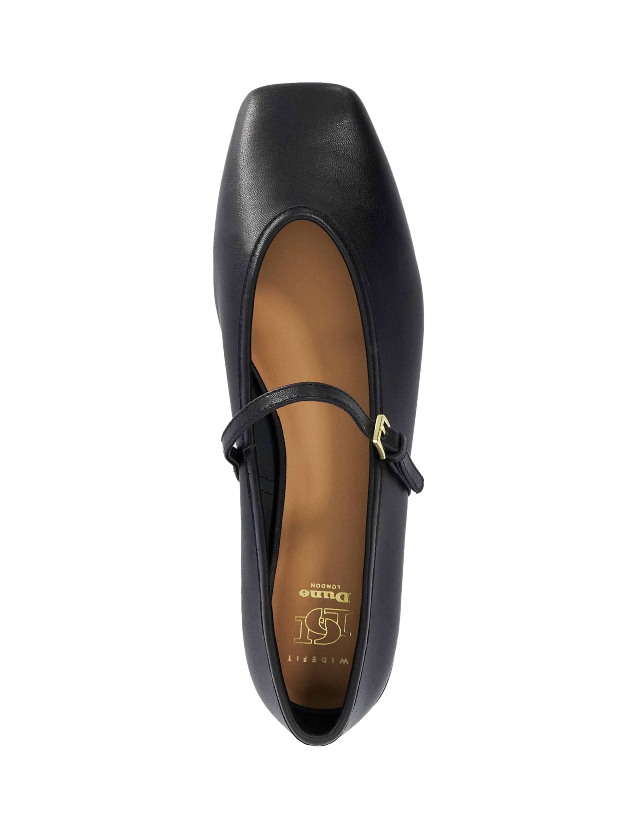 Wide Fit Leather Mary Jane Ballet Pumps 2 of 5
